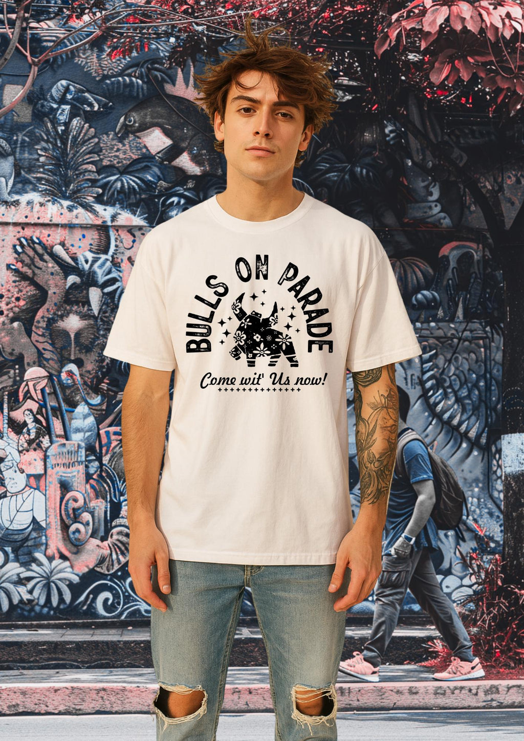 Bulls On Parade Graphic T-Shirt | Free Shipping | 10% Off 2 Tees · 25% Off 3