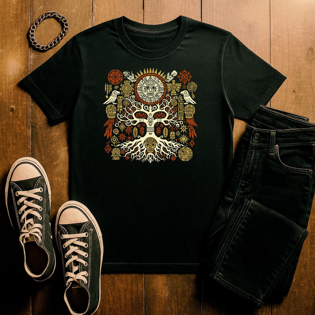Mayan Tree of Life Skull Art | Free Shipping | 10% Off 2 Tees · 25% Off 3