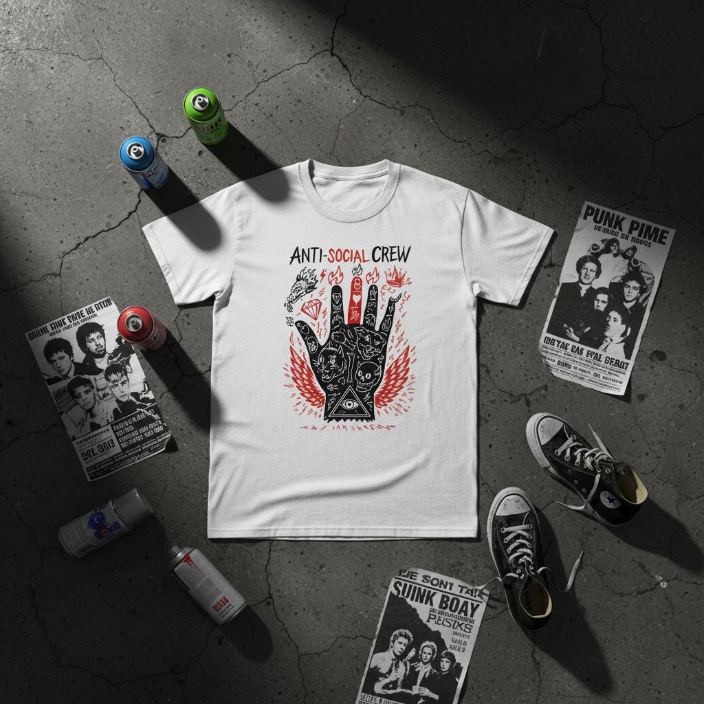 Anti-Social Crew Tee  Free Shipping | 10% Off 2 Tees · 25% Off 3