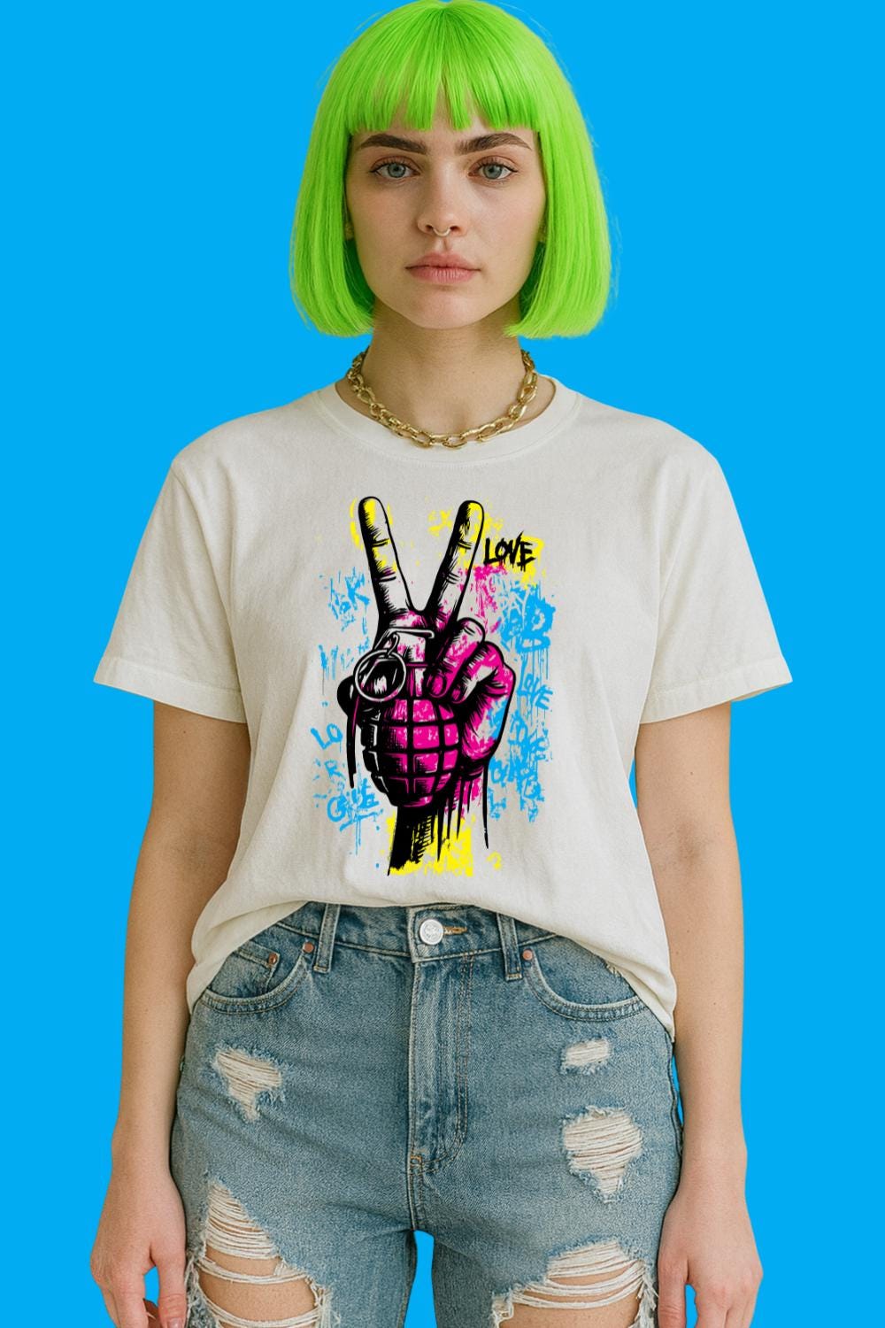 Peace Revolt Graffiti Tee | Free Shipping | 10% Off 2 Tees · 25% Off 3