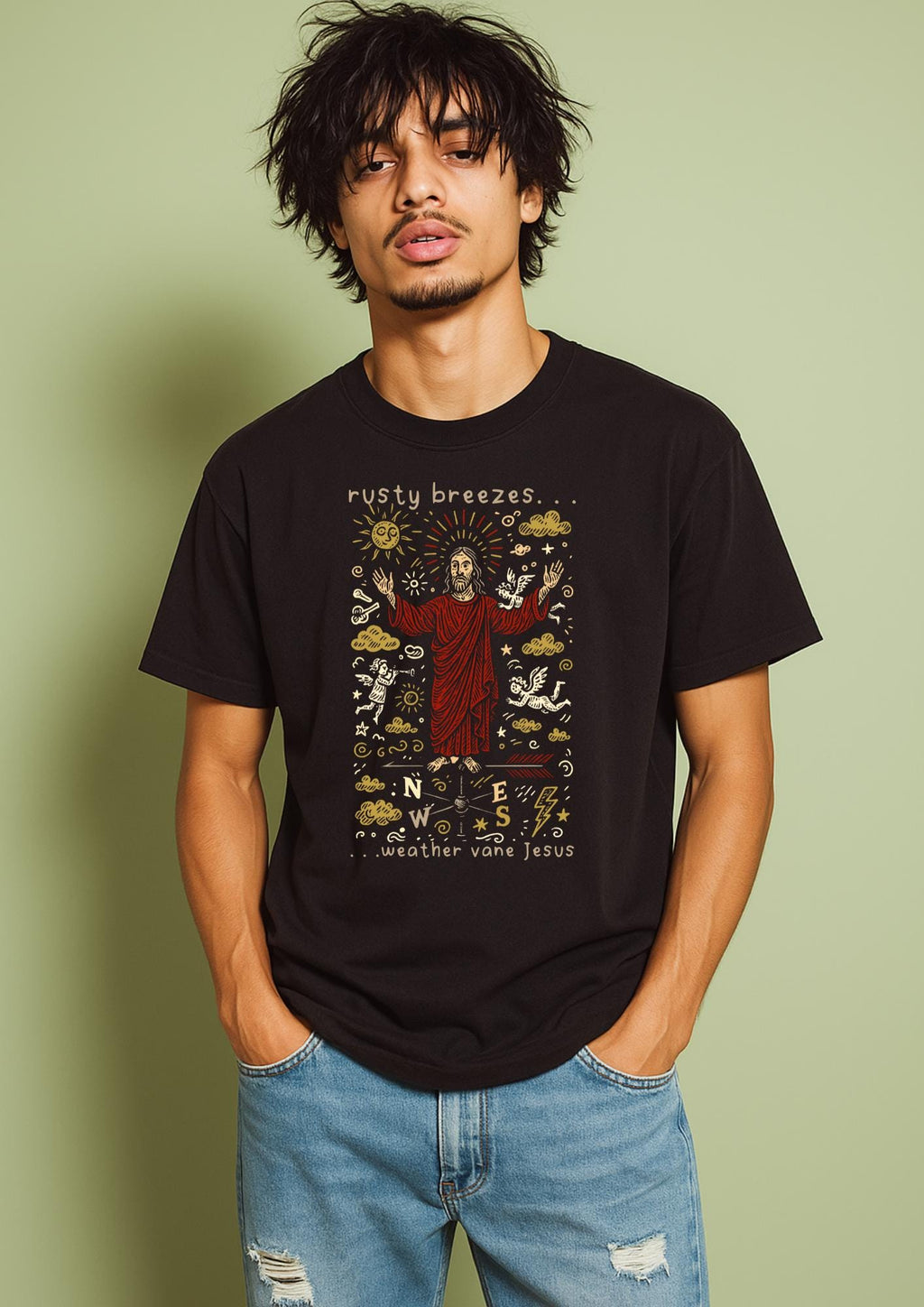 Rusty Breezes Weather Vane Jesus | Free Shipping | 10% Off 2 Tees · 25% Off 3