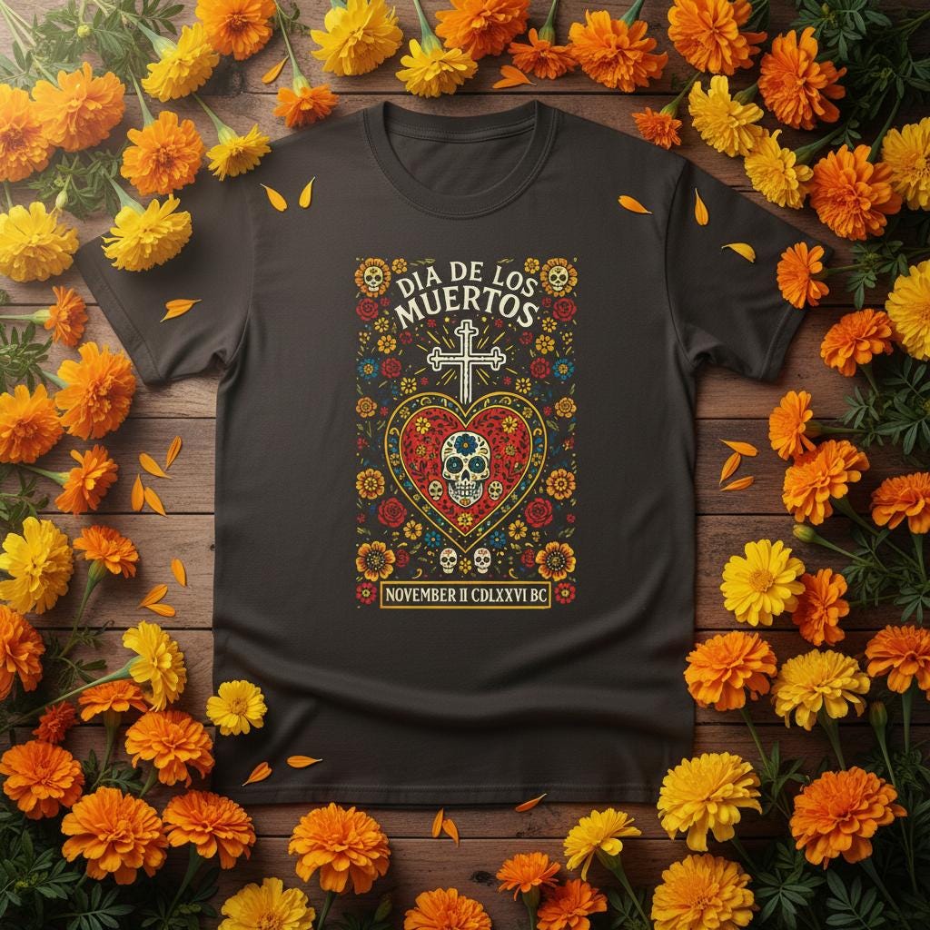 Día de los Muertos Skull Tee | Free Shipping | 10% Off 2 Tees · 25% Off 3