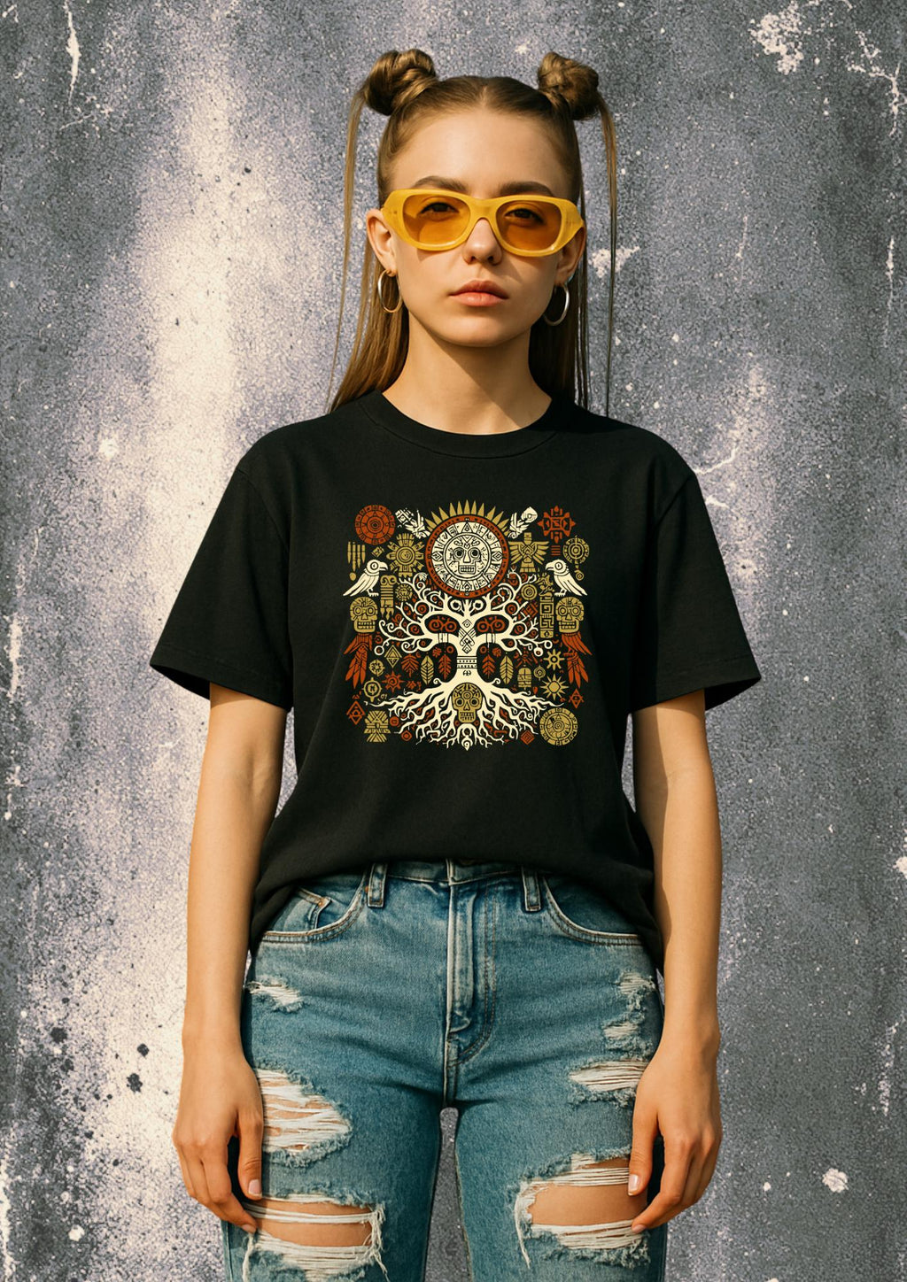 Mayan Tree of Life Skull Art | Free Shipping | 10% Off 2 Tees · 25% Off 3