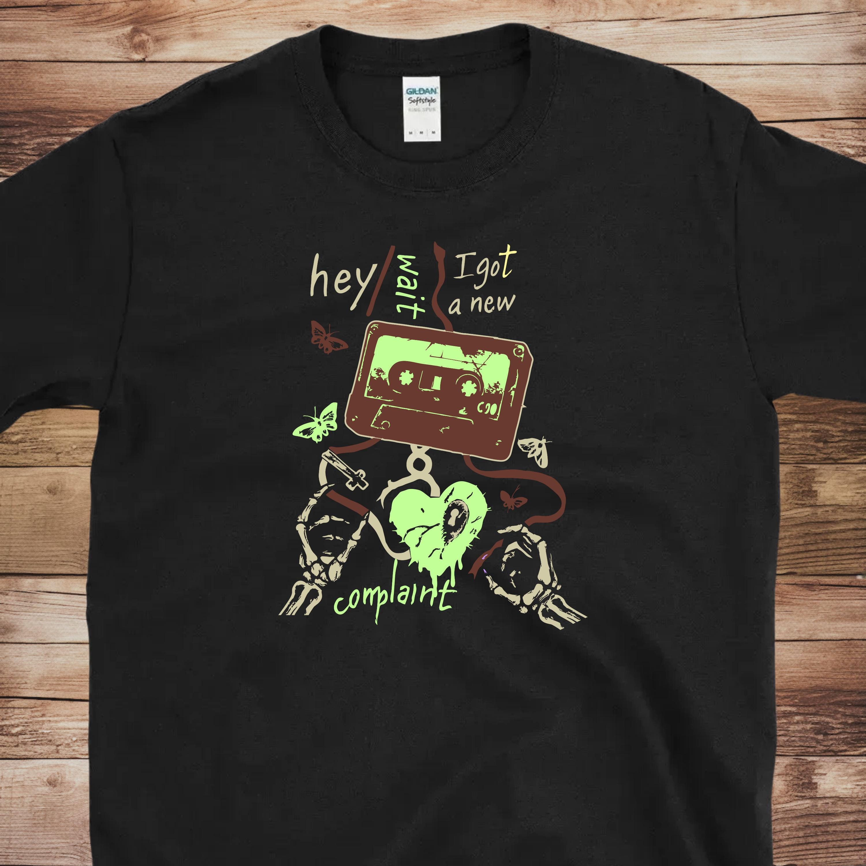 Hey Wait Complaint Cassette Shirt | Free Shipping | 10% Off 2 Tees · 25% Off 3