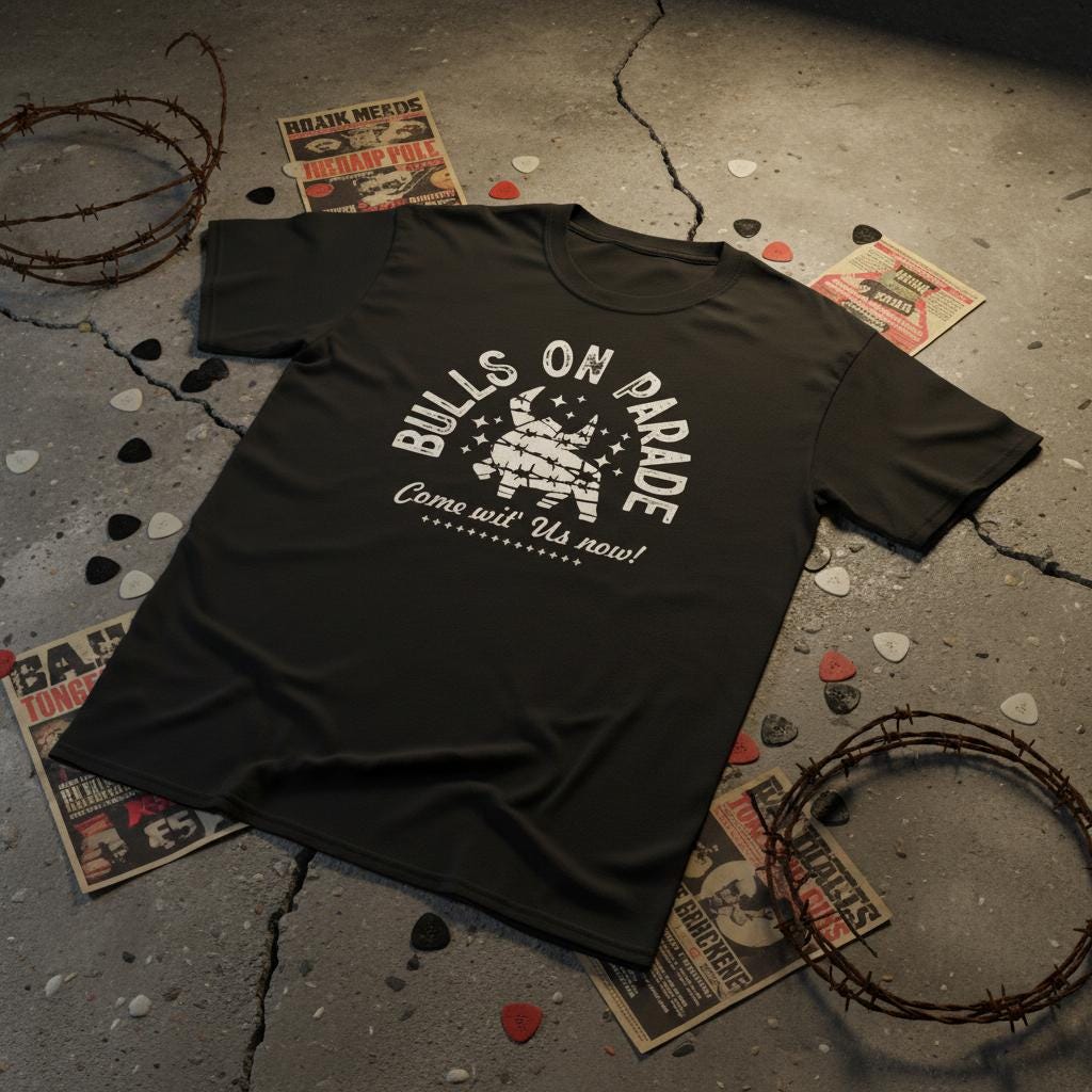 Bulls On Parade Grunge Bull Tee | Free Shipping | 10% Off 2 Tees · 25% Off 3
