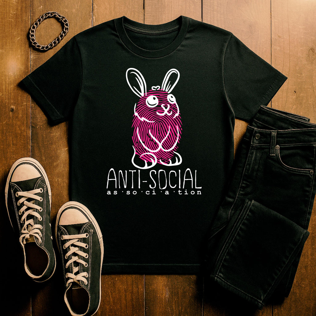Anti-Social Association Bunny | Free Shipping | 10% Off 2 Tees · 25% Off 3