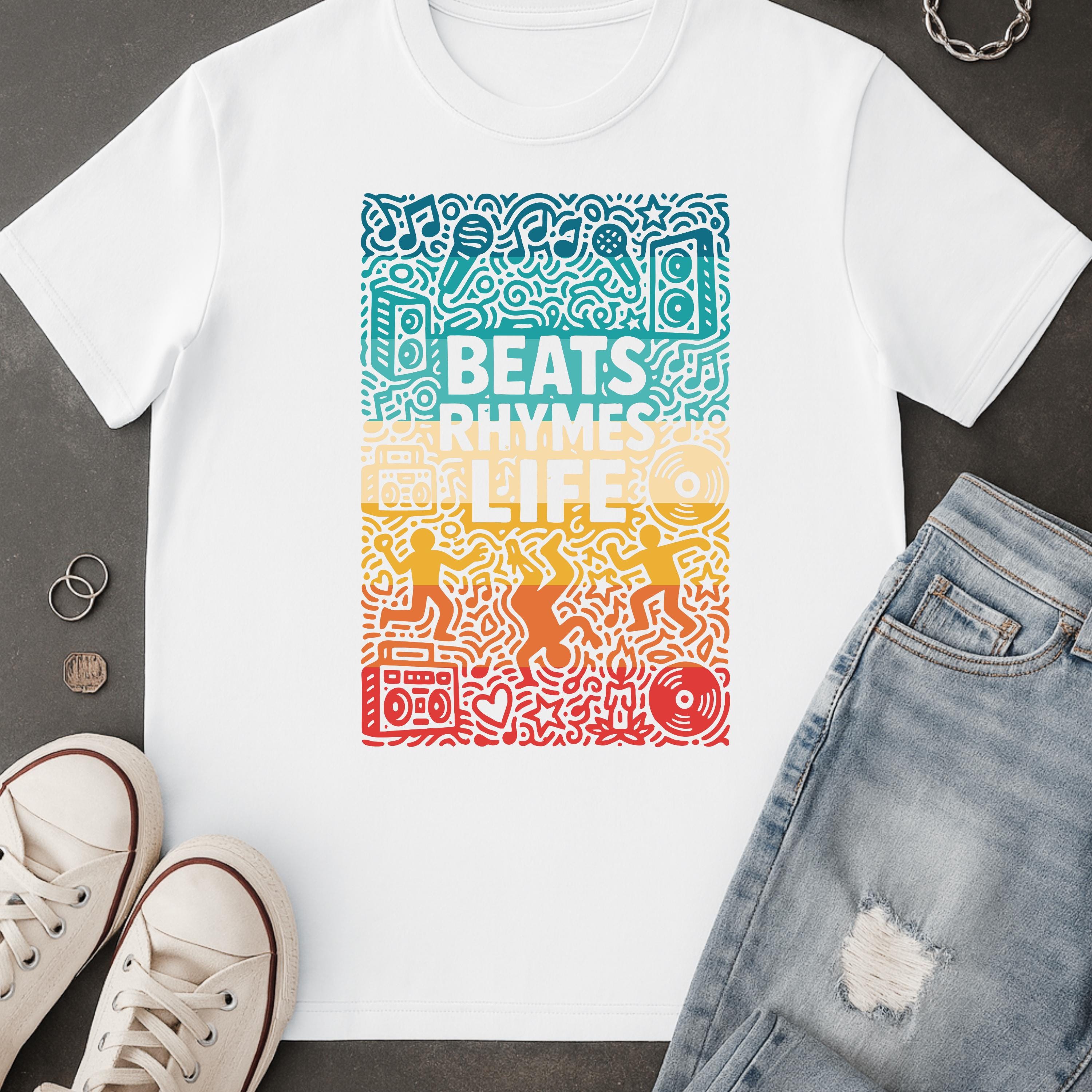 Beats Rhymes Life Vintage Sunset | Free Shipping | 10% Off 2 Tees · 25% Off 3