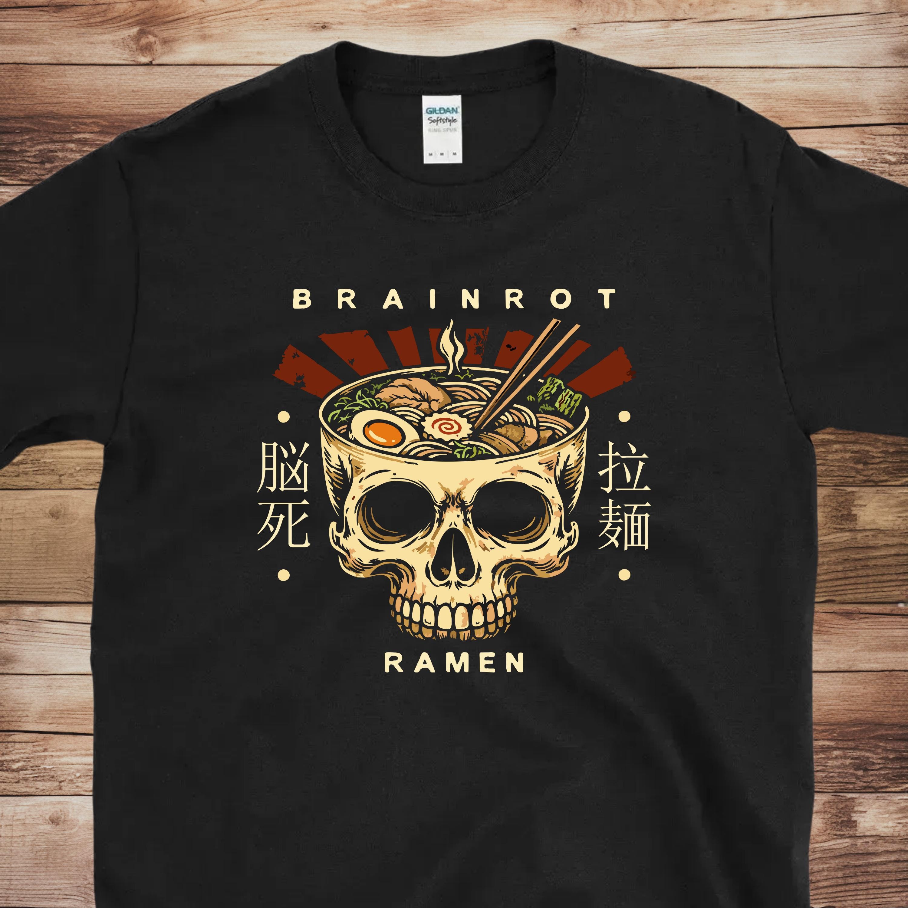 Brain Rot Ramen Graphic T-Shirt | Free Shipping | 10% Off 2 Tees · 25% Off 3