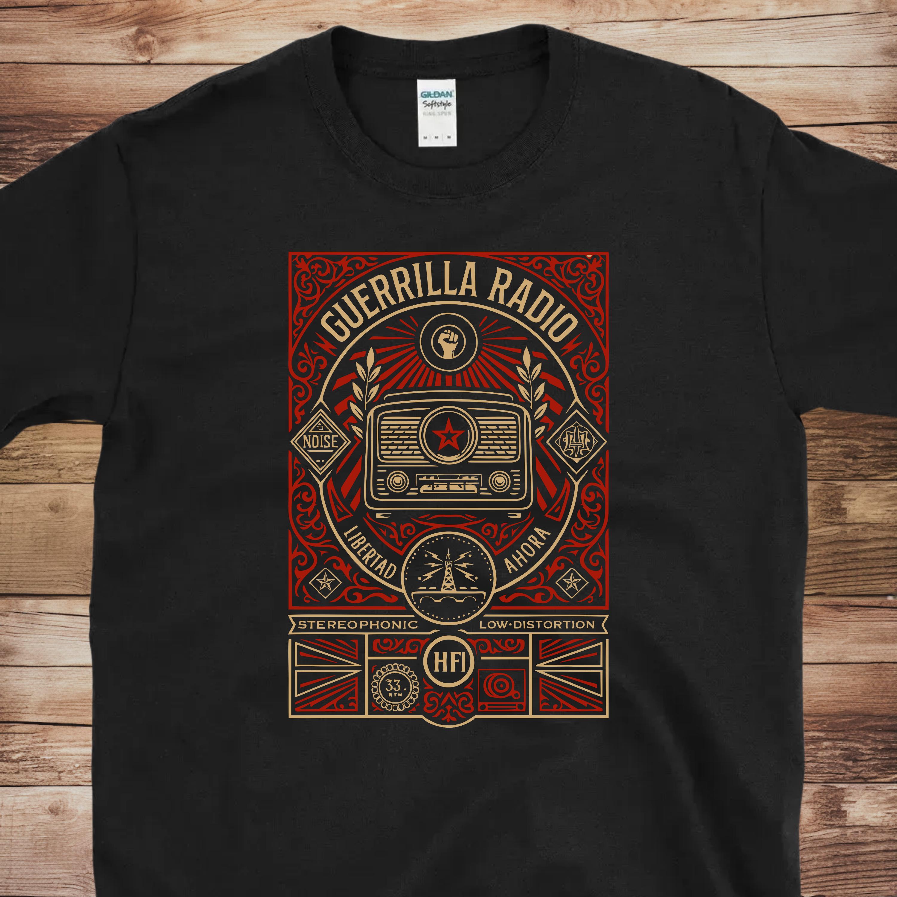 Guerrilla Radio Libertad Ahora | Free Shipping | 10% Off 2 Tees · 25% Off 3