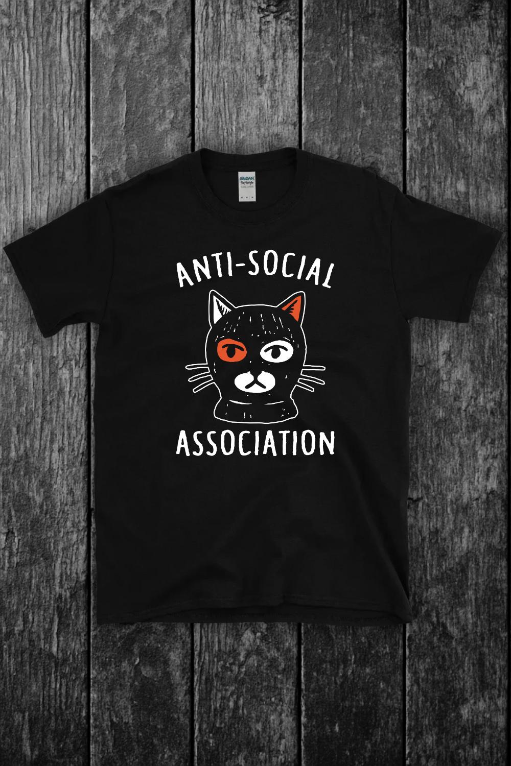 Anti-Social Association Cat Mask Tee | Free Shipping | 10% Off 2 Tees · 25% Off 3