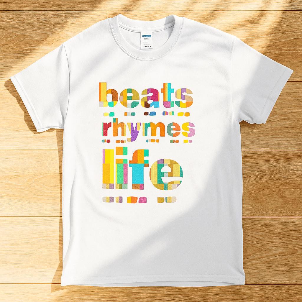 Beats Rhymes Life Tee | Free Shipping | 10% Off 2 Tees · 25% Off 3