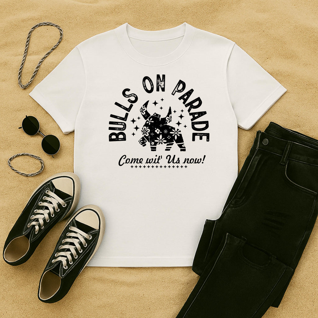 Bulls On Parade Graphic T-Shirt | Free Shipping | 10% Off 2 Tees · 25% Off 3