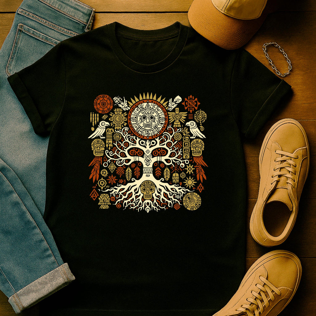 Mayan Tree of Life Skull Art | Free Shipping | 10% Off 2 Tees · 25% Off 3