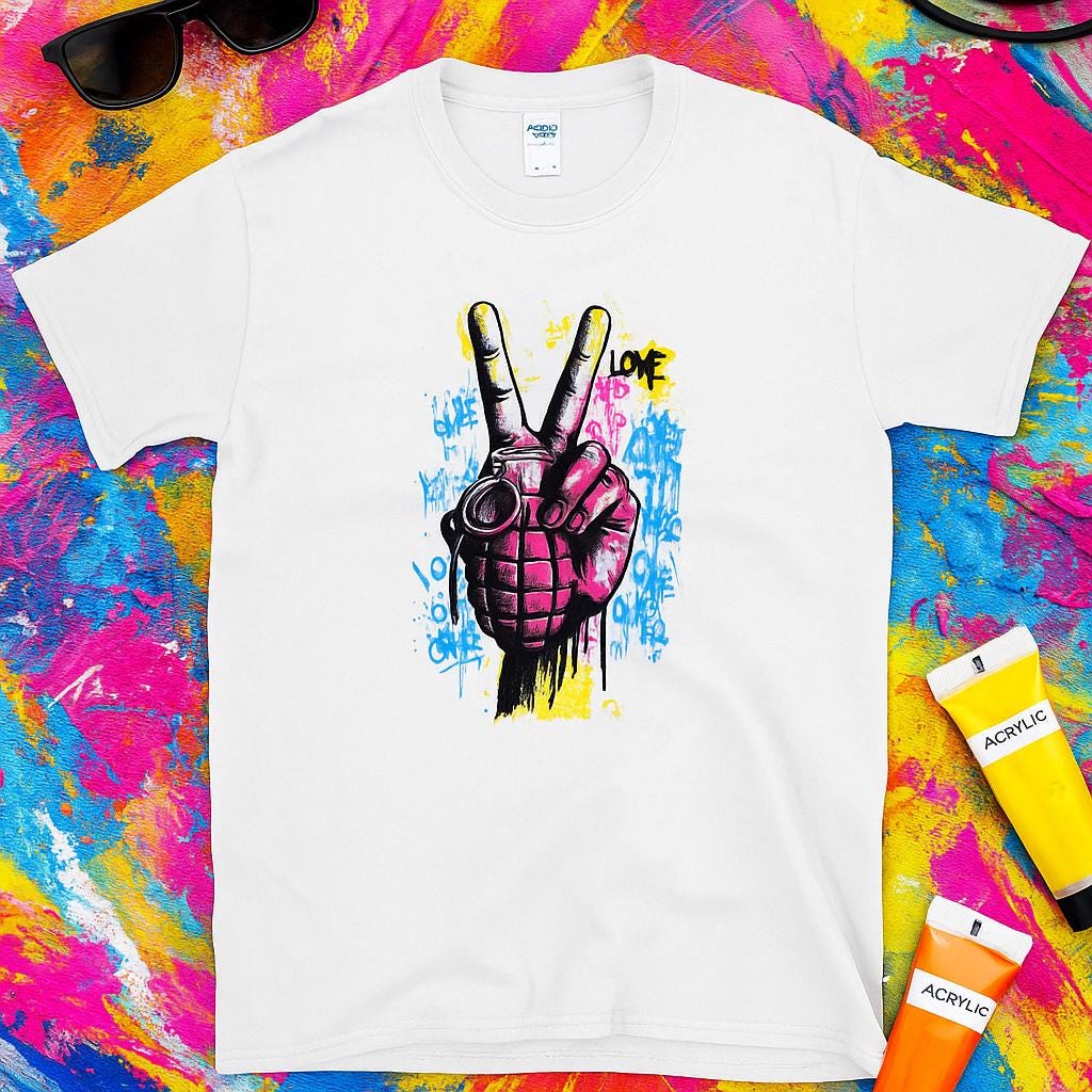 Peace Revolt Graffiti Tee | Free Shipping | 10% Off 2 Tees · 25% Off 3
