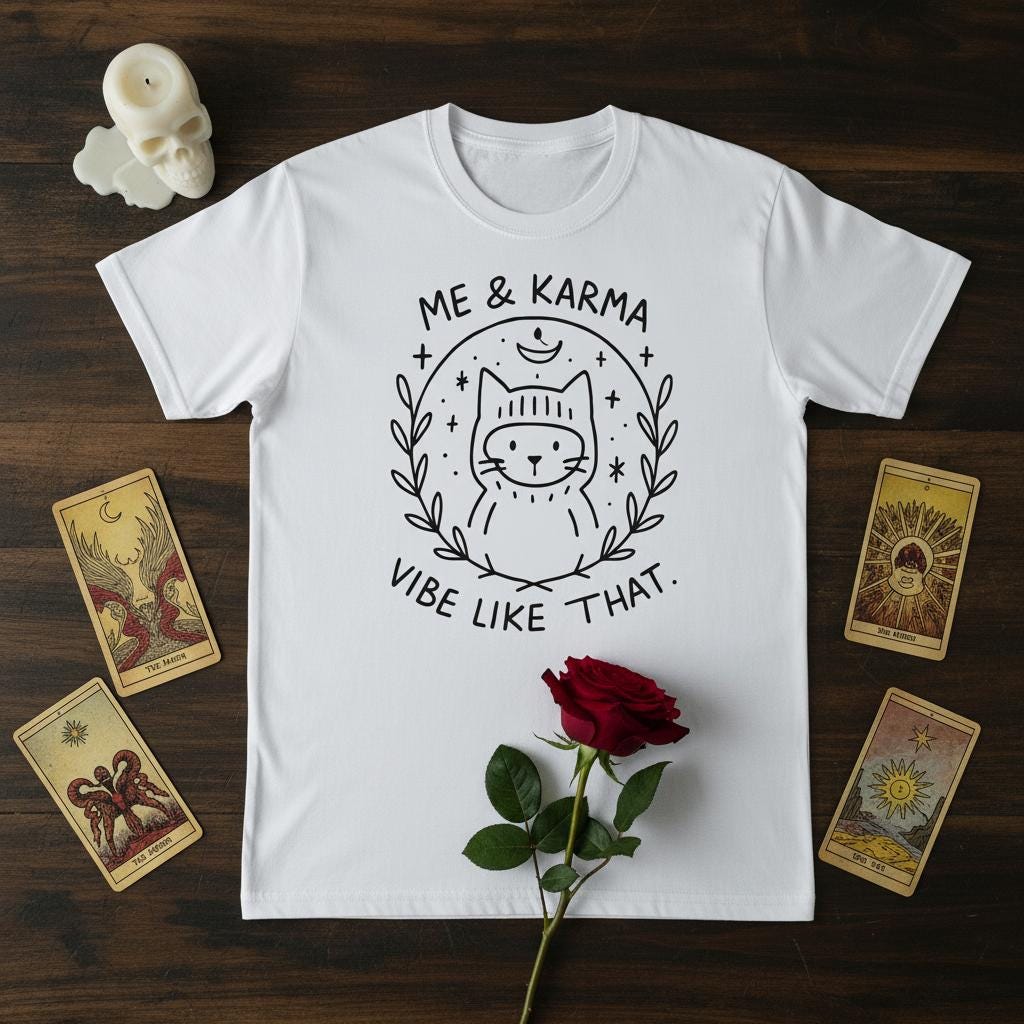 Me and Karma Funny Cat | Free Shipping | 10% Off 2 Tees · 25% Off 3