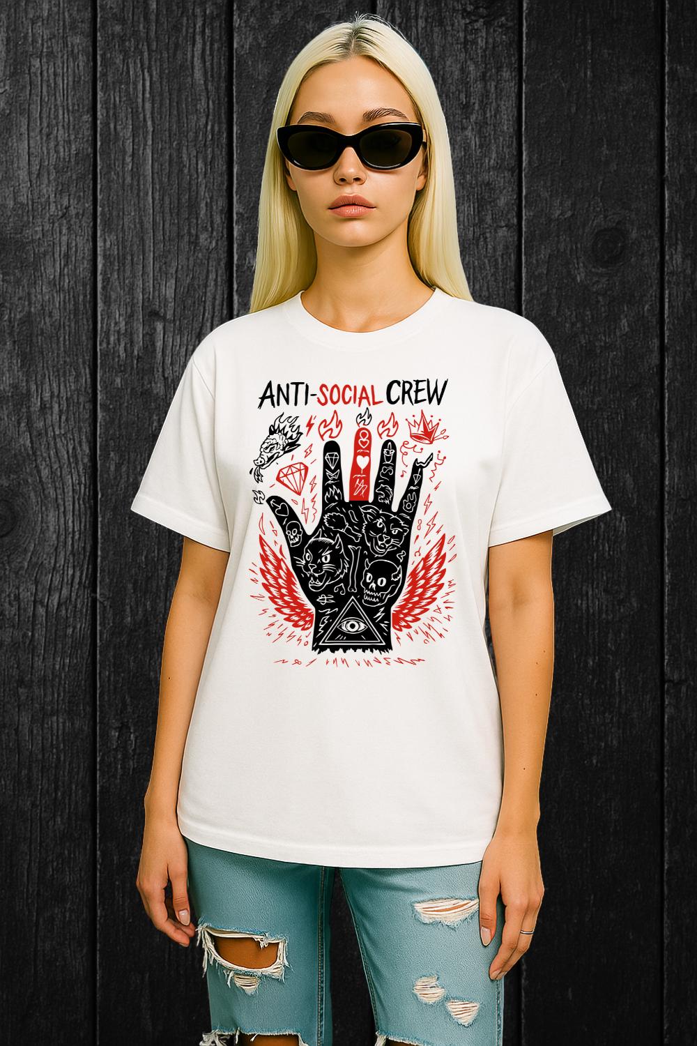 Anti-Social Crew Tee  Free Shipping | 10% Off 2 Tees · 25% Off 3
