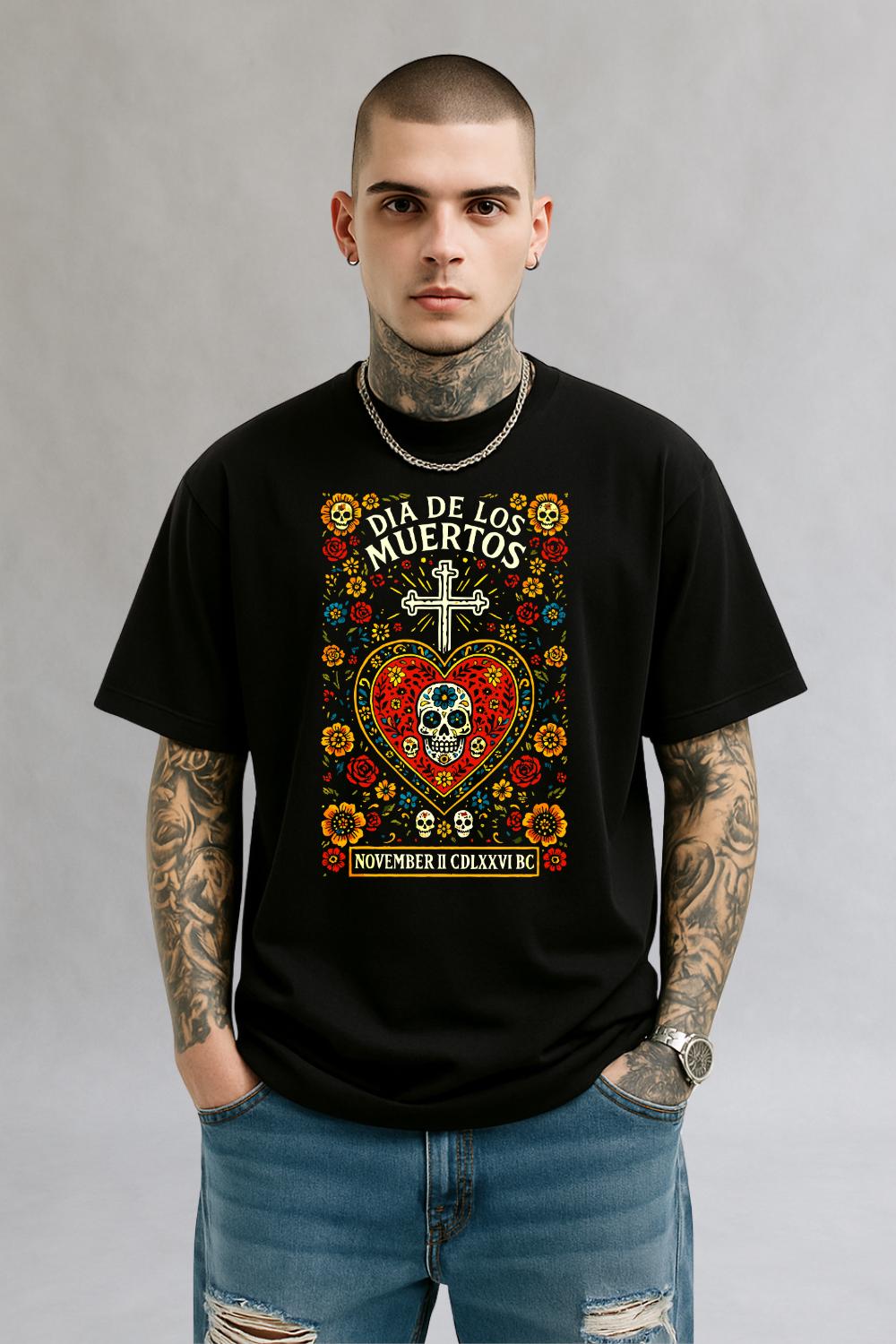 Día de los Muertos Skull Tee | Free Shipping | 10% Off 2 Tees · 25% Off 3