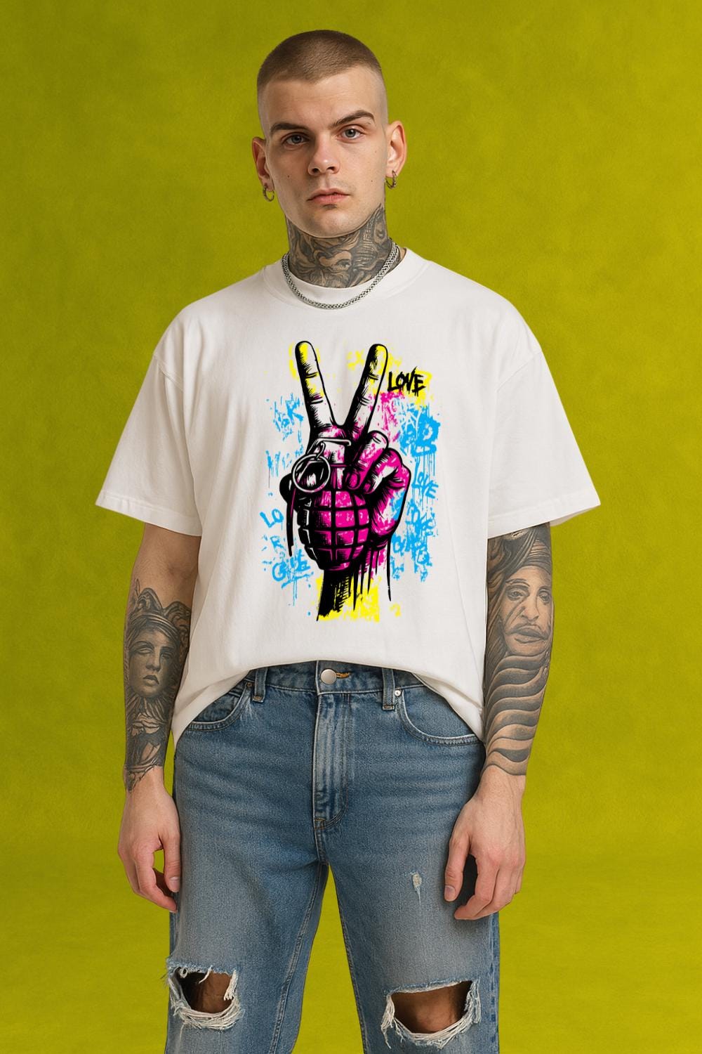 Peace Revolt Graffiti Tee | Free Shipping | 10% Off 2 Tees · 25% Off 3