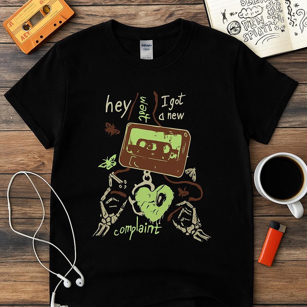 Hey Wait Complaint Cassette Shirt | Free Shipping | 10% Off 2 Tees · 25% Off 3