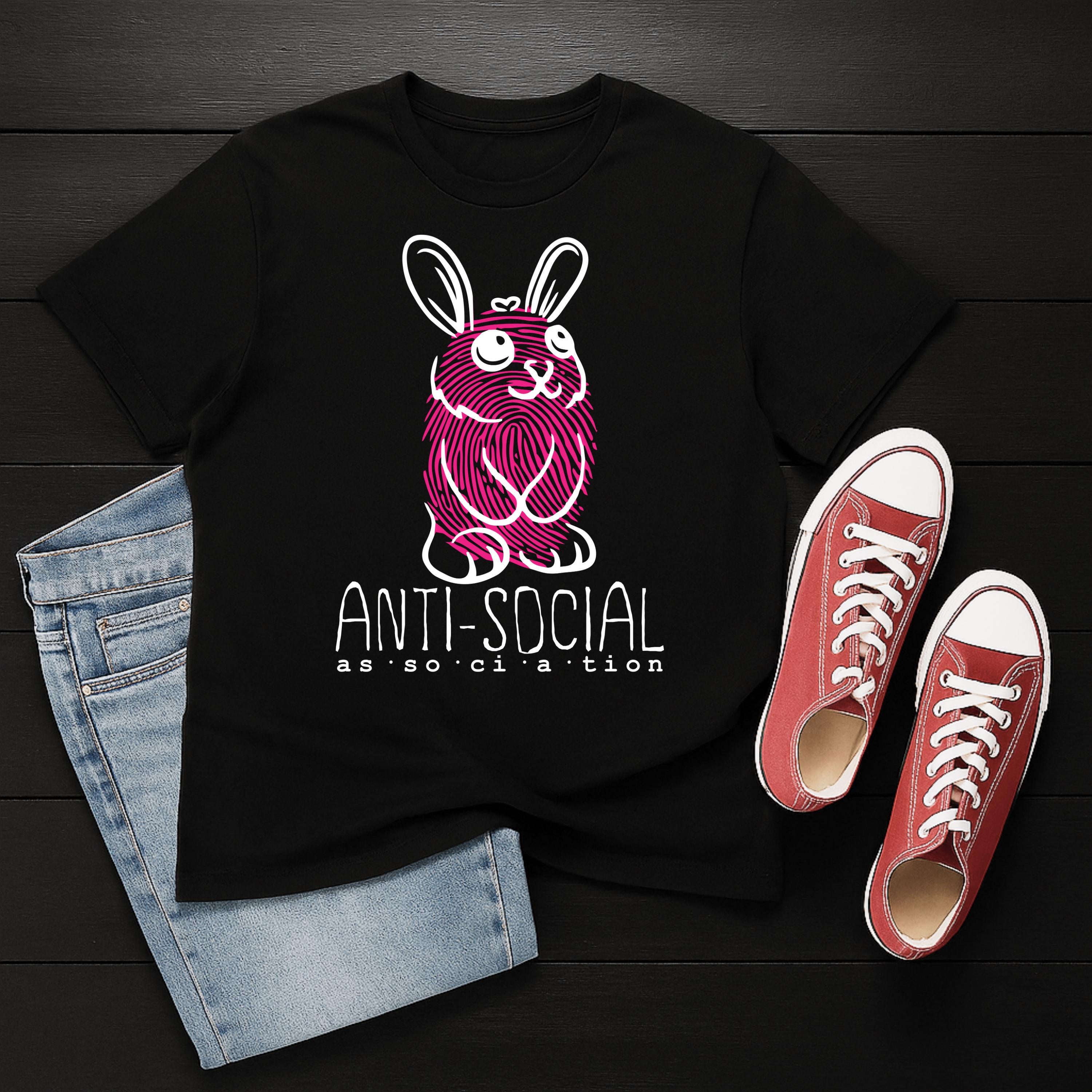 Anti-Social Association Bunny | Free Shipping | 10% Off 2 Tees · 25% Off 3