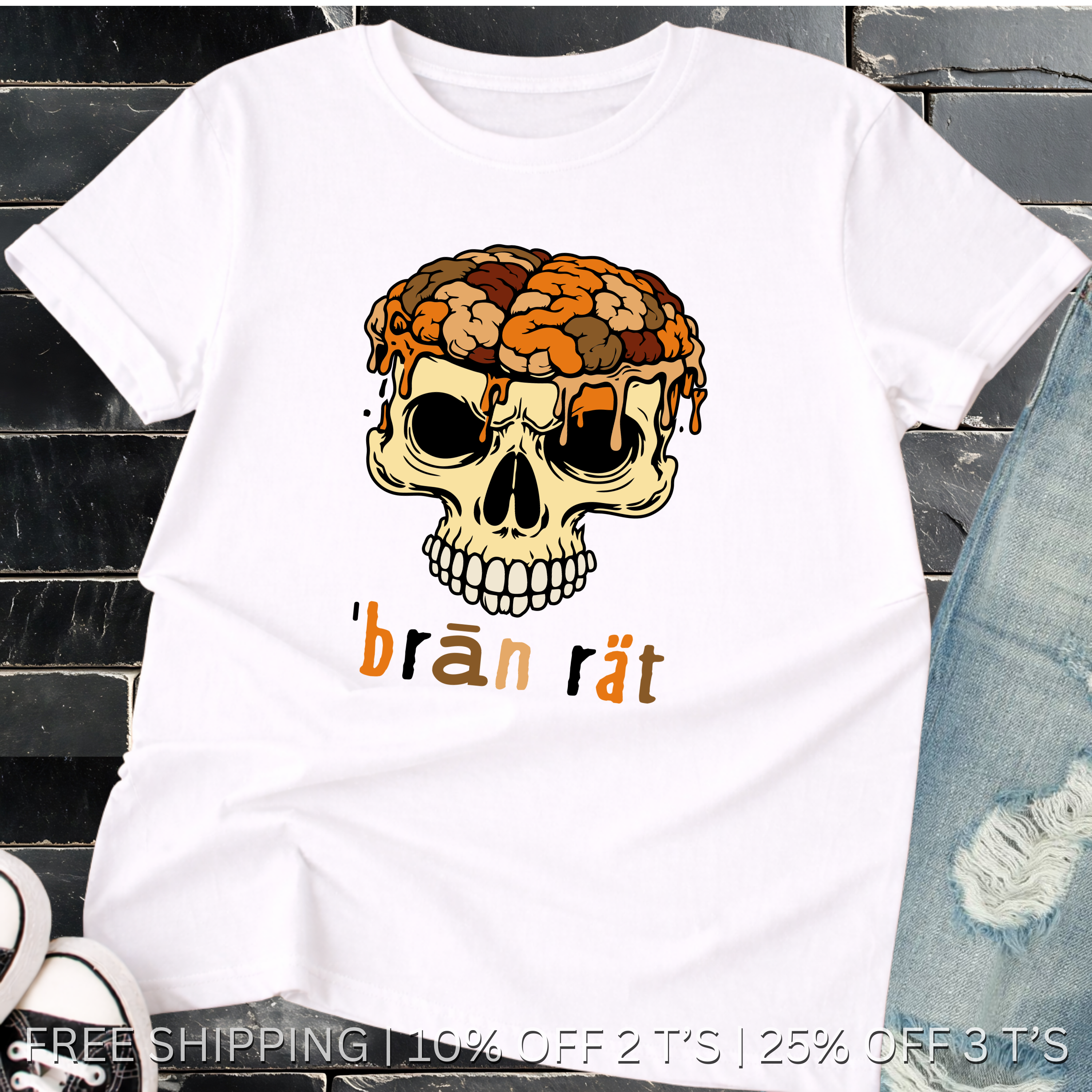 Brain Rot Graphic T Shirt | Free Shipping | 10% Off 2 Tees · 25% Off 3