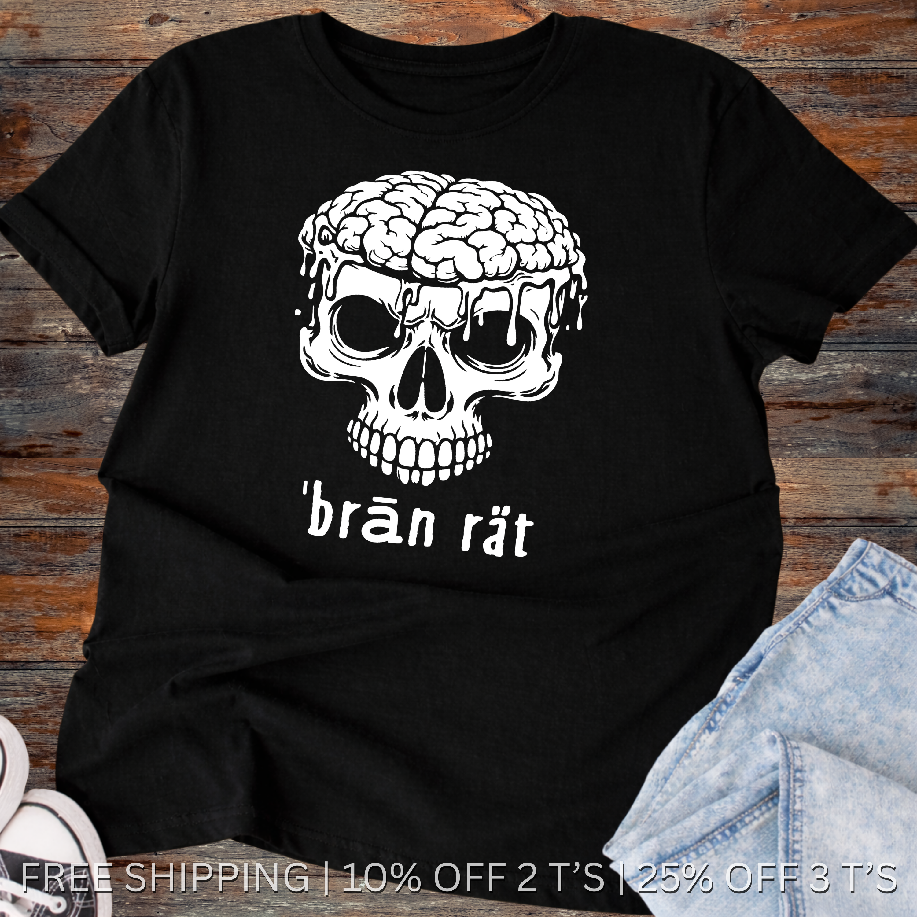 Brain Rot Graphic Tee | Free Shipping | 10% Off 2 Tees · 25% Off 3