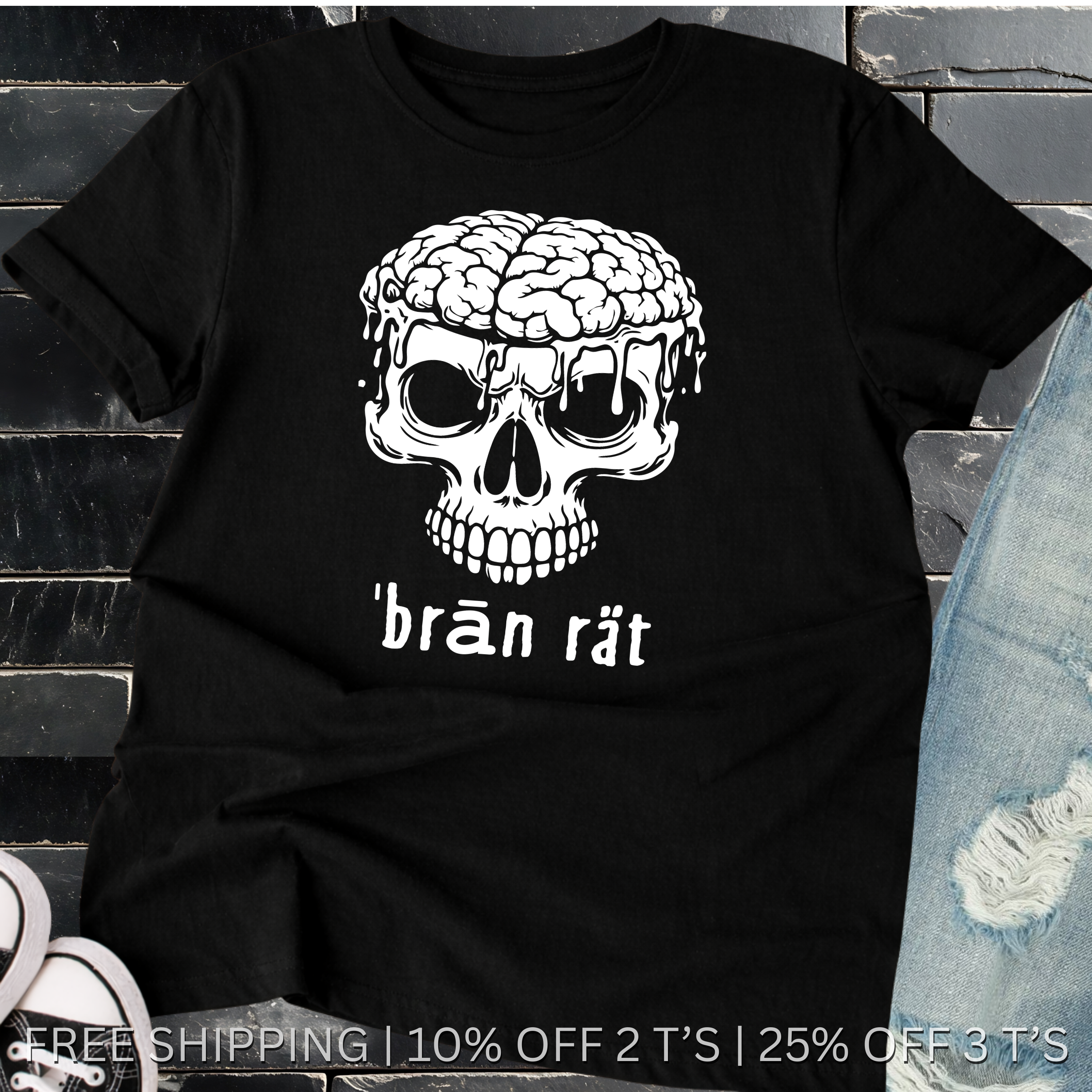 Brain Rot Graphic Tee | Free Shipping | 10% Off 2 Tees · 25% Off 3