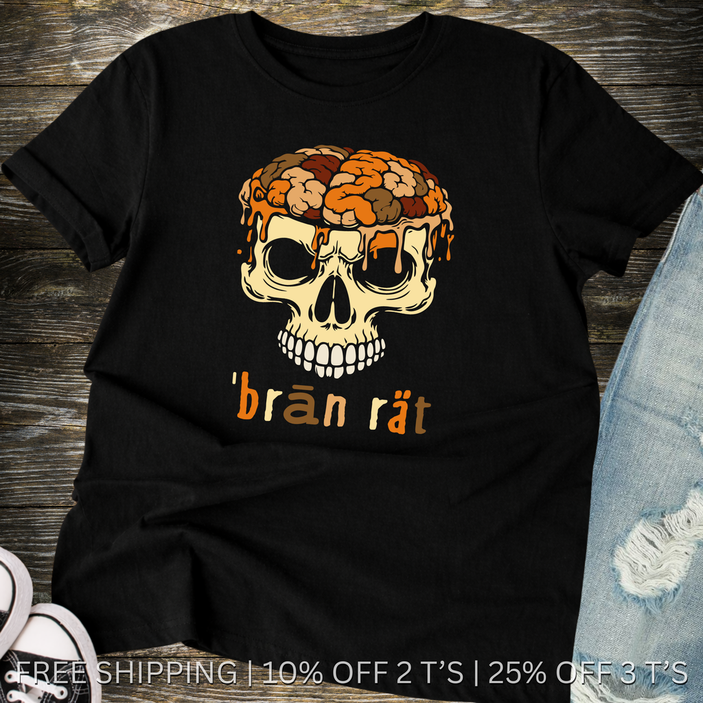 Brain Rot Skull Tee | Free Shipping | 10% Off 2 Tees · 25% Off 3