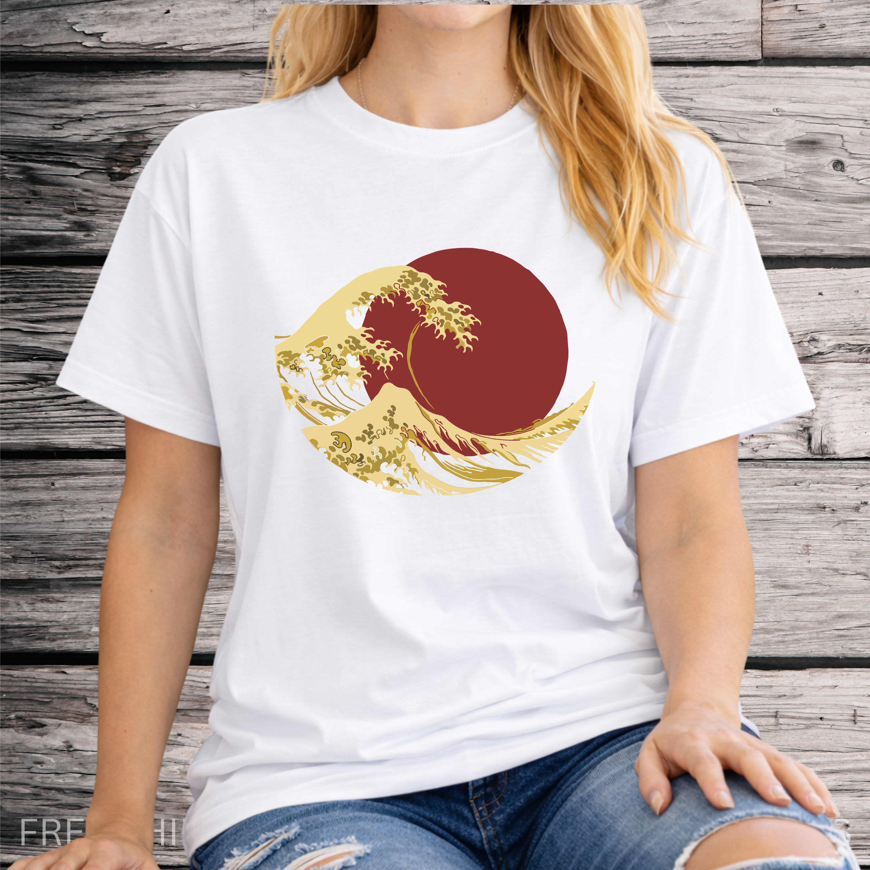 Rising Sun Japanese Wave  l Free Shipping | 10% Off 2 Tees · 25% Off 3