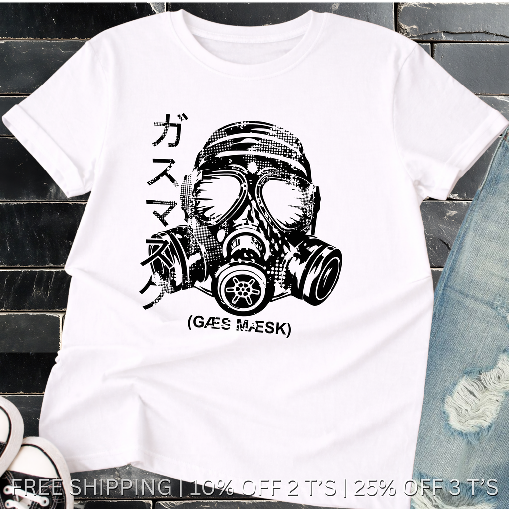 Japanese  Gas Mask | Free Shipping | 10% Off 2 Tees · 25% Off 3