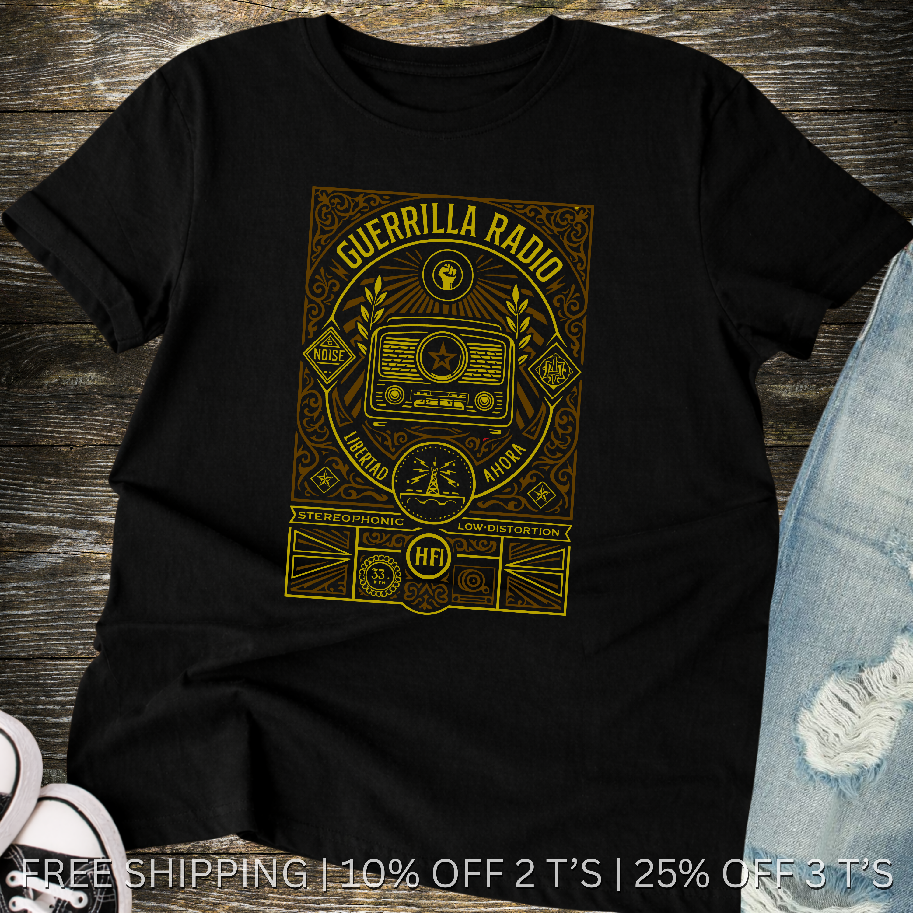 Guerrilla Radio  Libertad | Free Shipping | 10% Off 2 Tees · 25% Off 3