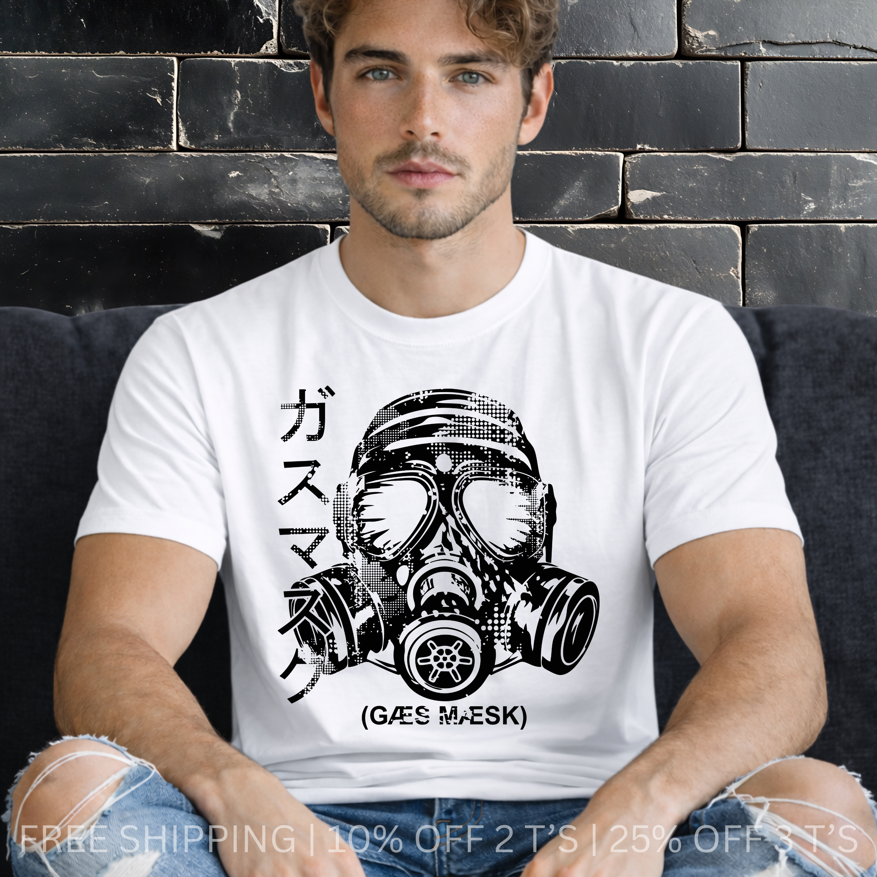 Japanese  Gas Mask | Free Shipping | 10% Off 2 Tees · 25% Off 3