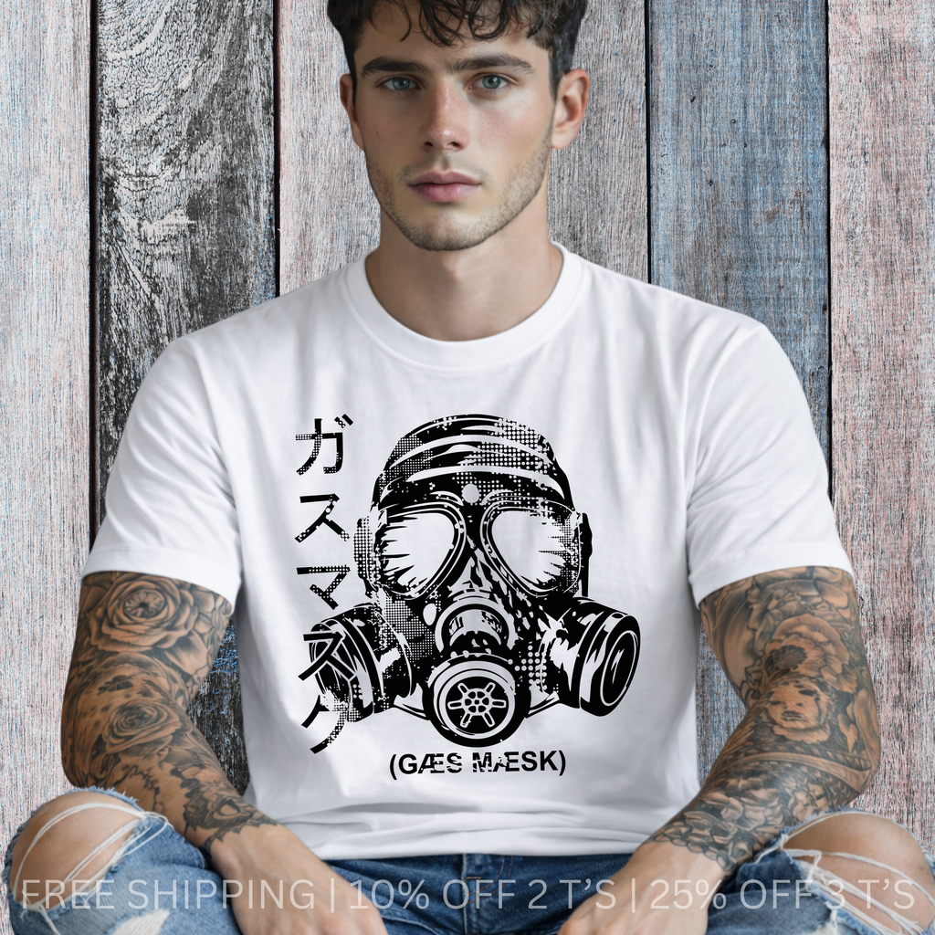Japanese  Gas Mask | Free Shipping | 10% Off 2 Tees · 25% Off 3