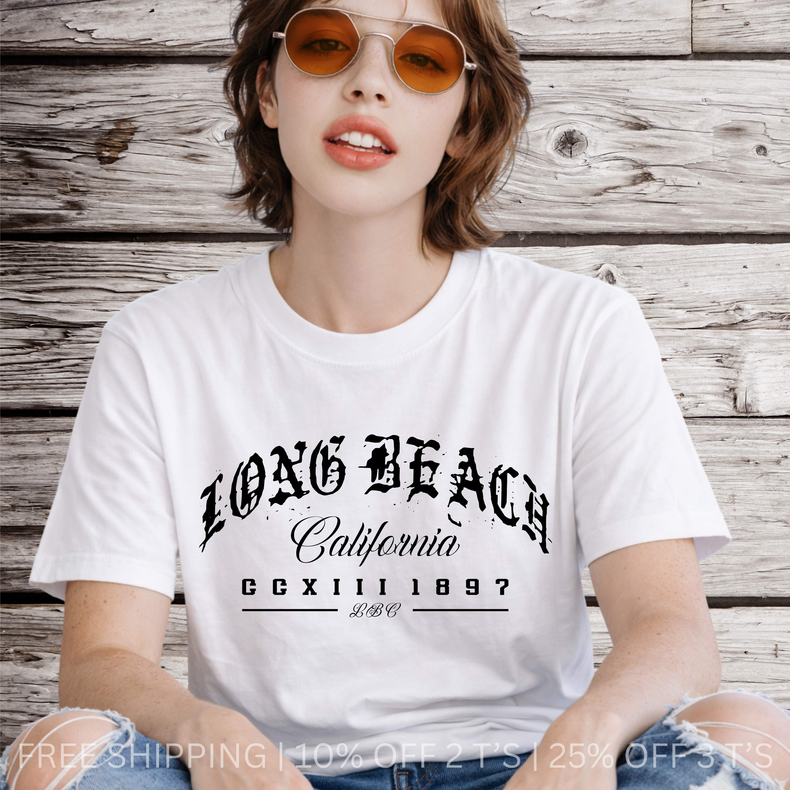 Long Beach California | Free Shipping | 10% Off 2 Tees · 25% Off 3