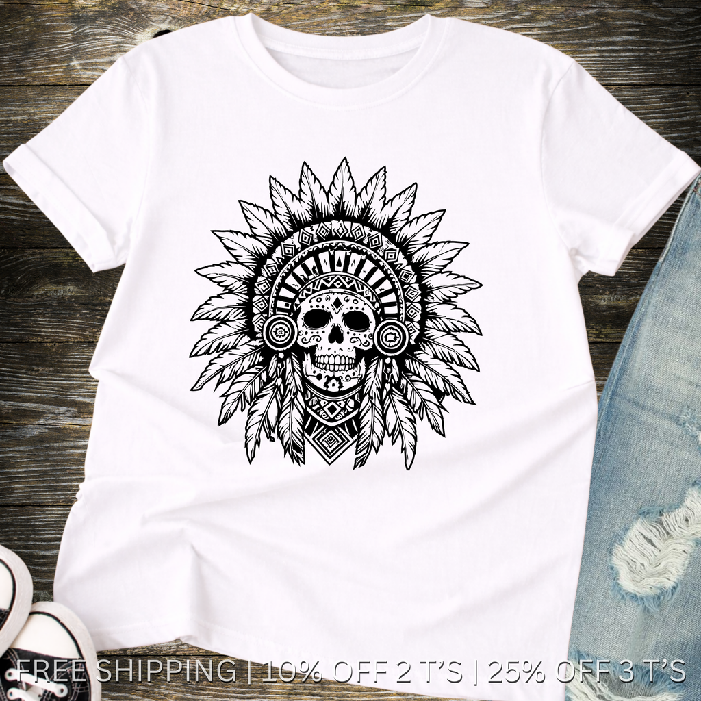 Tribal Skull Headdress | Free Shipping | 10% Off 2 Tees · 25% Off 3