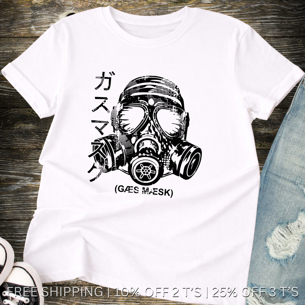 Japanese  Gas Mask | Free Shipping | 10% Off 2 Tees · 25% Off 3