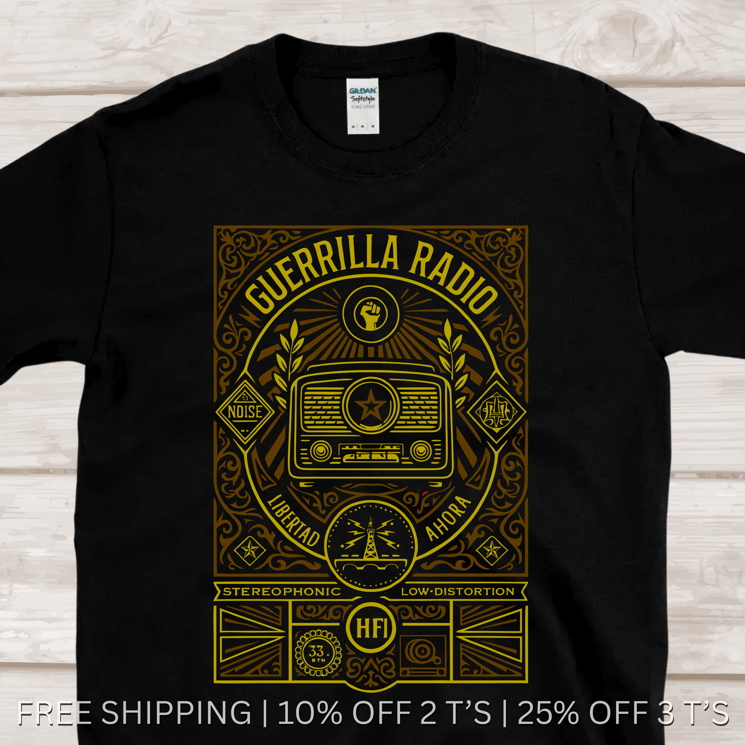 Guerrilla Radio  Libertad | Free Shipping | 10% Off 2 Tees · 25% Off 3