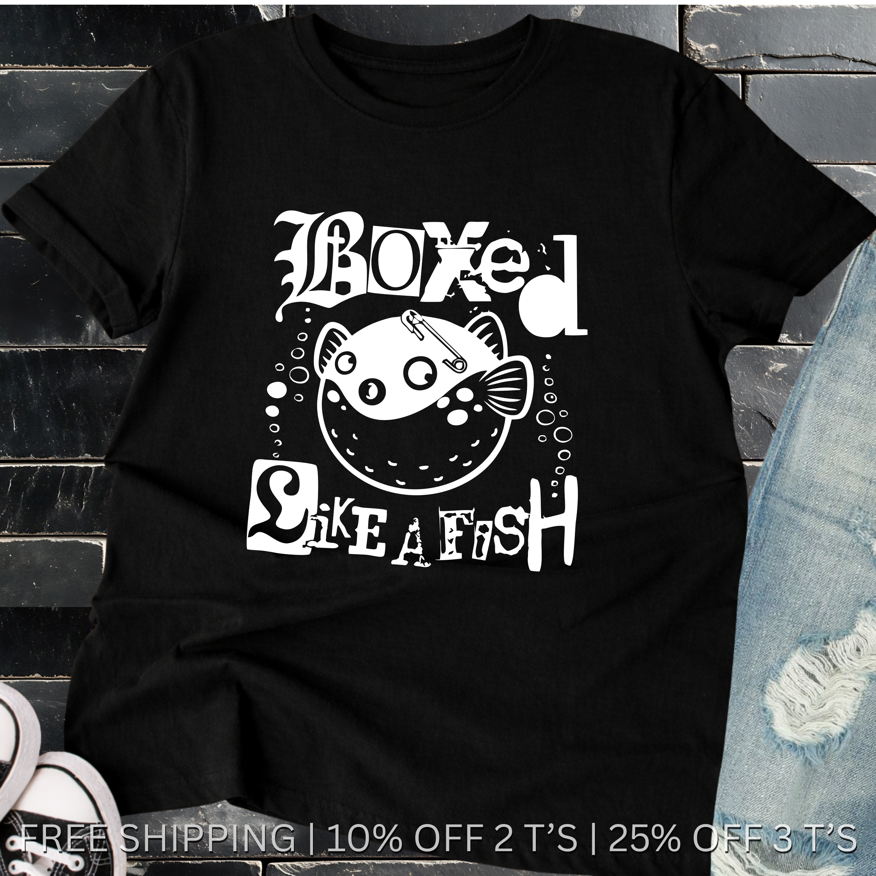 Boxed Like a Fish Meme | Free Shipping | 10% Off 2 Tees · 25% Off 3