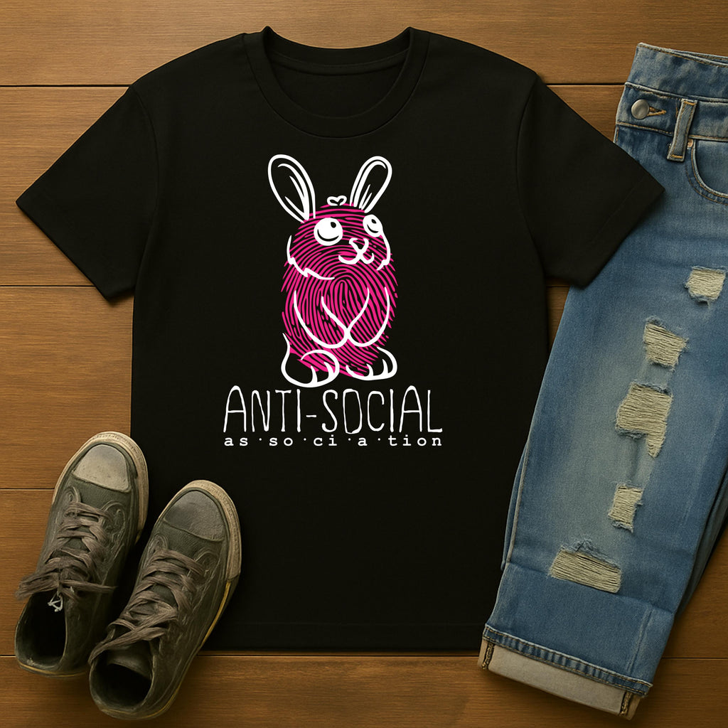 Anti-Social Association Bunny | Free Shipping | 10% Off 2 Tees · 25% Off 3