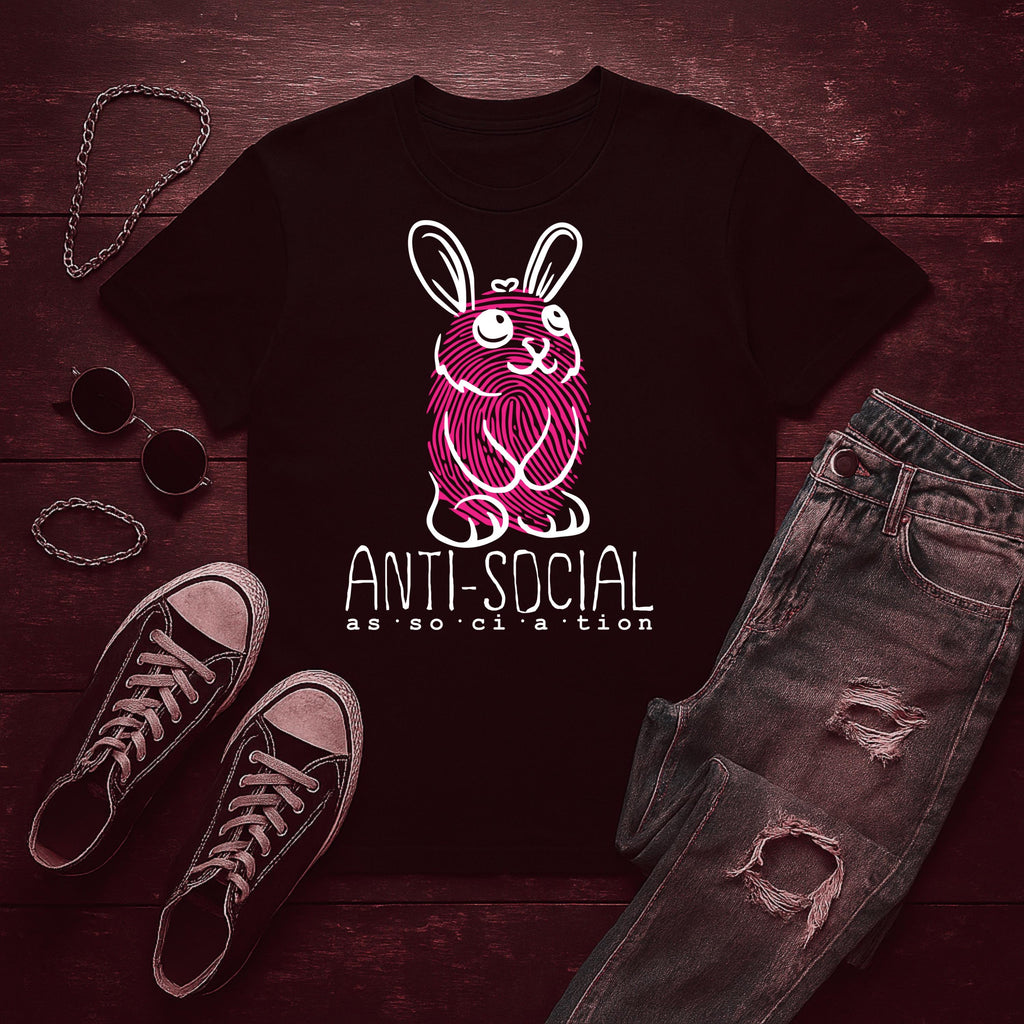 Anti-Social Association Bunny | Free Shipping | 10% Off 2 Tees · 25% Off 3
