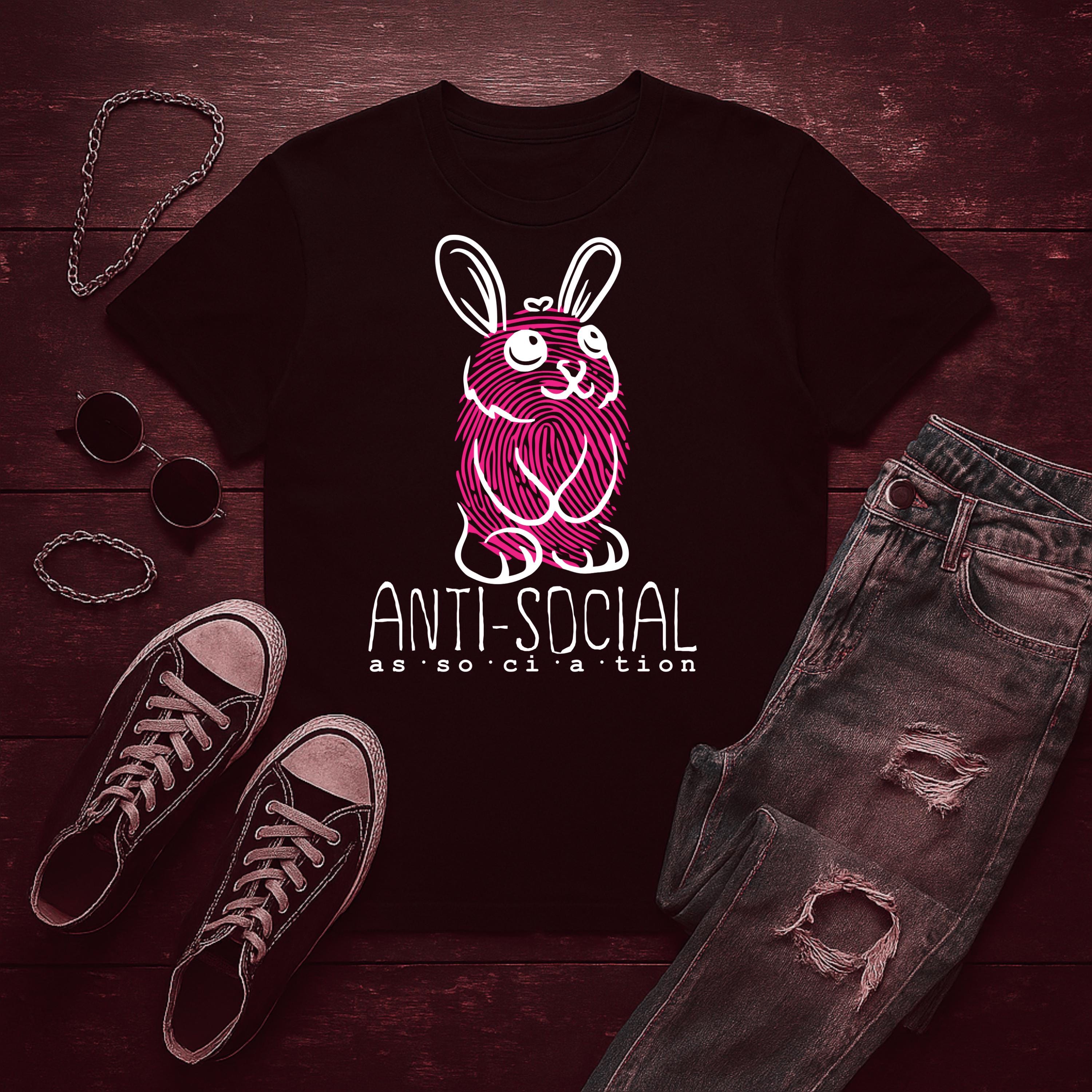 Anti-Social Association Bunny | Free Shipping | 10% Off 2 Tees · 25% Off 3