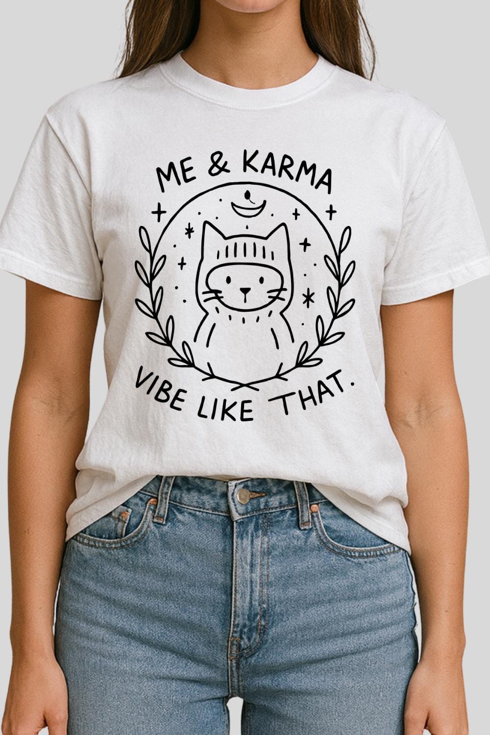 Me and Karma Funny Cat | Free Shipping | 10% Off 2 Tees · 25% Off 3