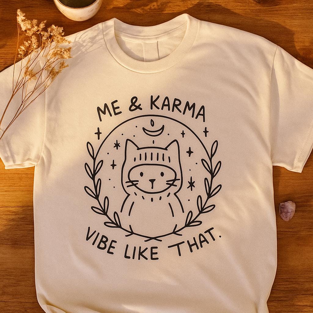Me and Karma Funny Cat | Free Shipping | 10% Off 2 Tees · 25% Off 3