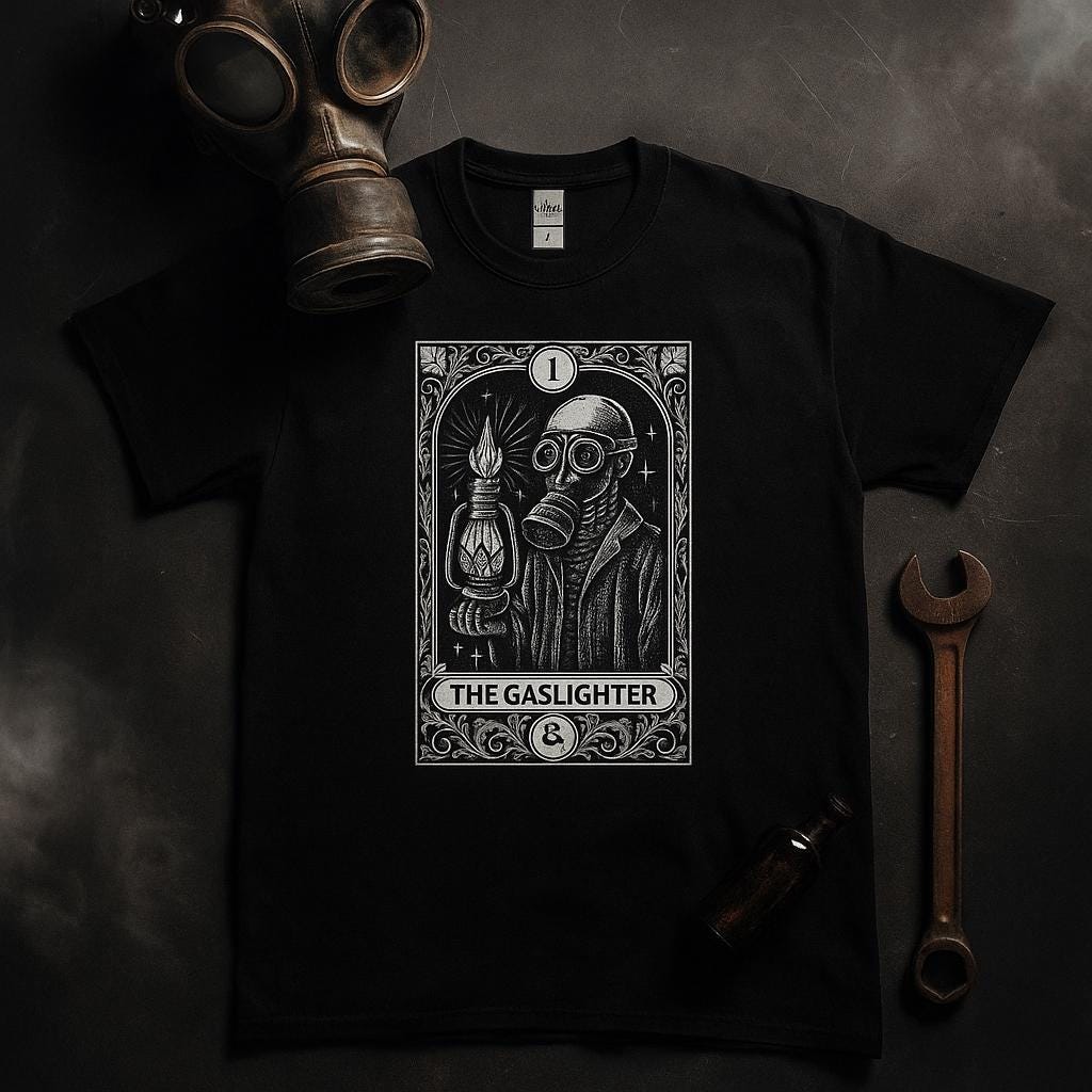The Gaslighter Tarot Card Tee | Free Shipping | 10% Off 2 Tees · 25% Off 3