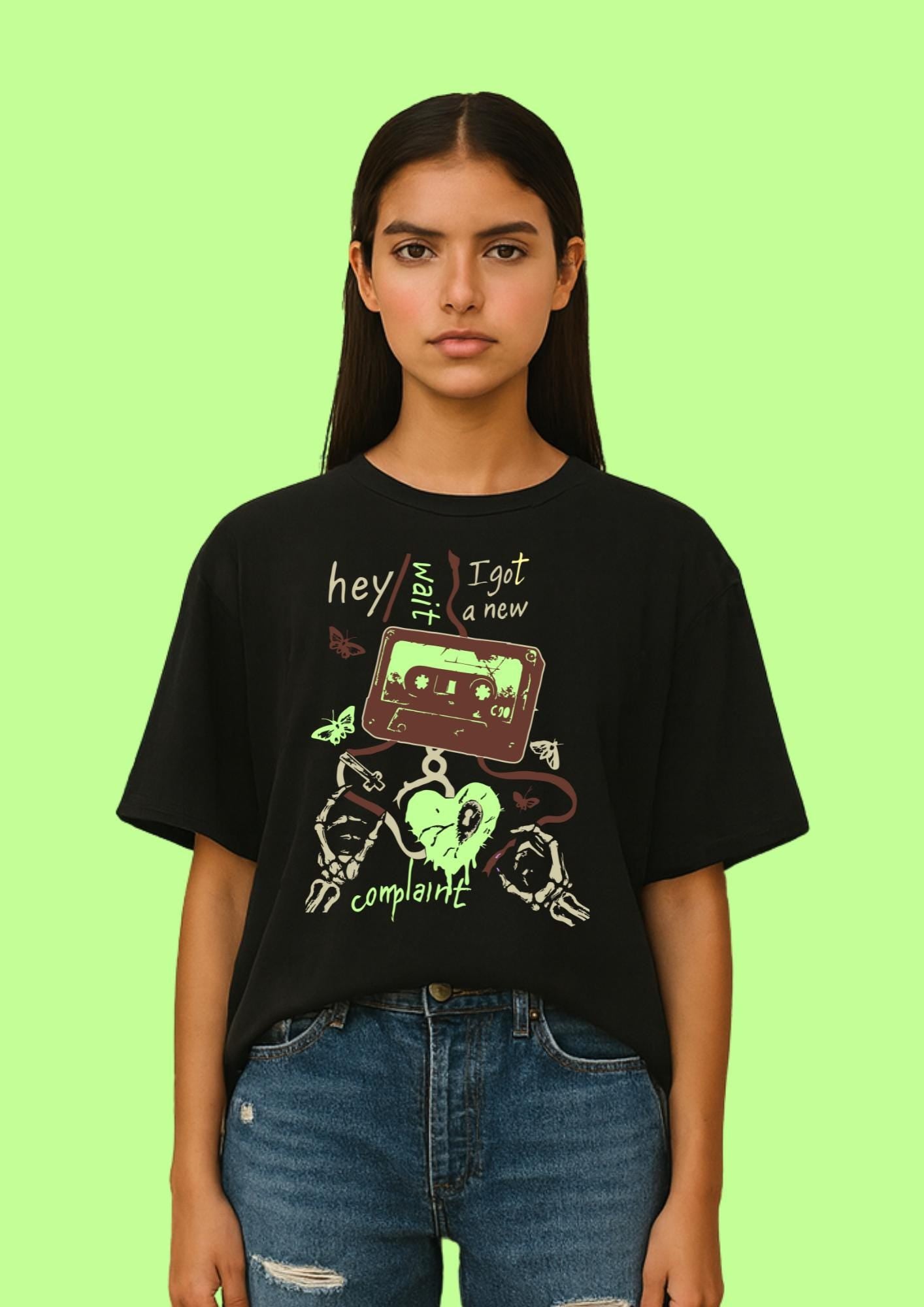 Hey Wait Complaint Cassette Shirt | Free Shipping | 10% Off 2 Tees · 25% Off 3