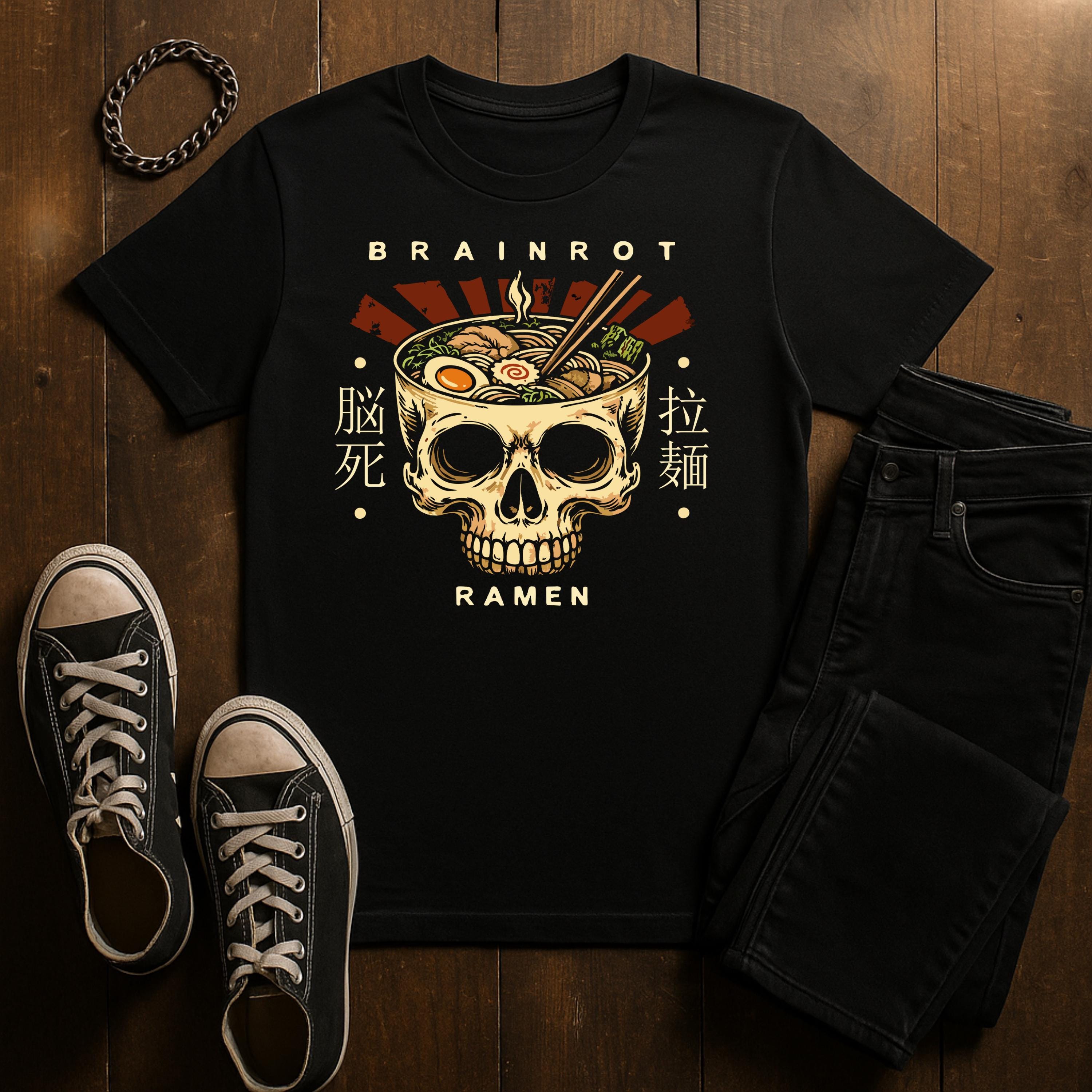 Brain Rot Ramen Graphic T-Shirt | Free Shipping | 10% Off 2 Tees · 25% Off 3