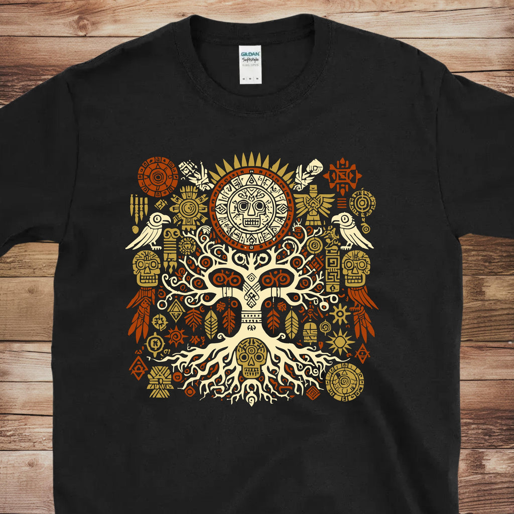 Mayan Tree of Life Skull Art | Free Shipping | 10% Off 2 Tees · 25% Off 3