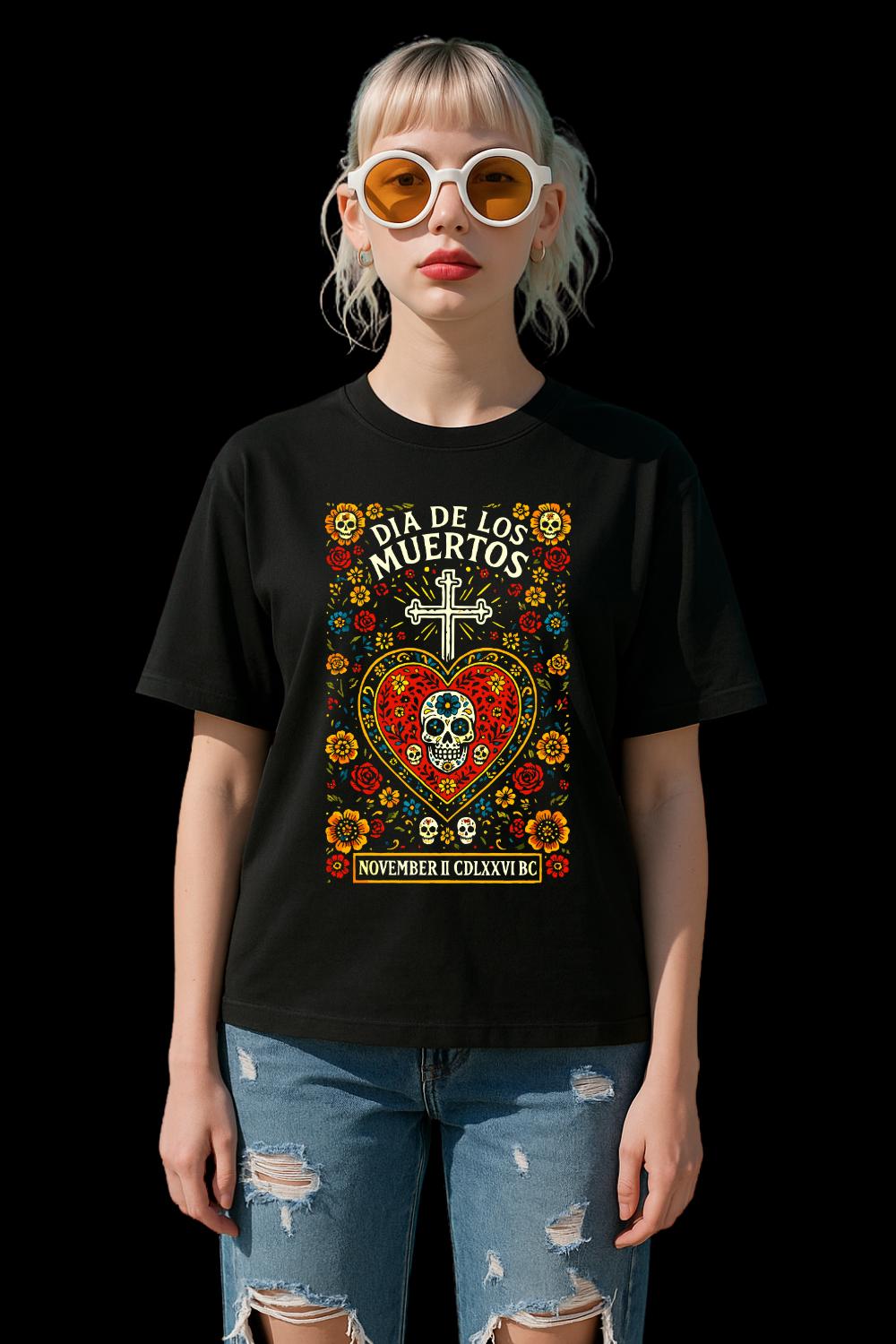 Día de los Muertos Skull Tee | Free Shipping | 10% Off 2 Tees · 25% Off 3