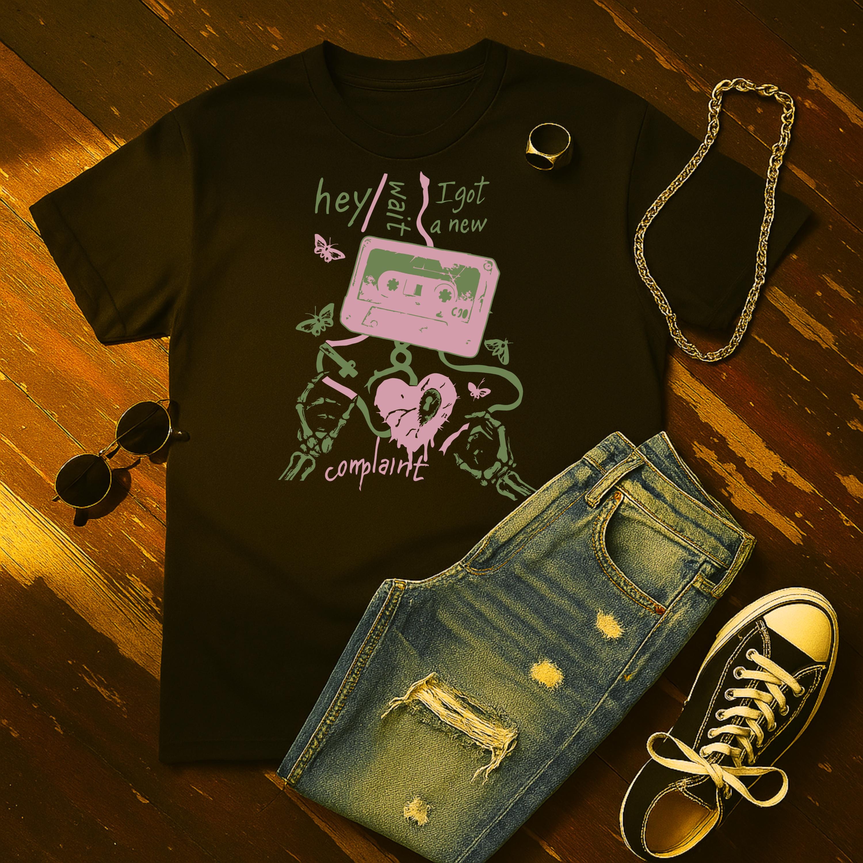 Hey Wait Complaint Cassette | Free Shipping | 10% Off 2 Tees · 25% Off 3