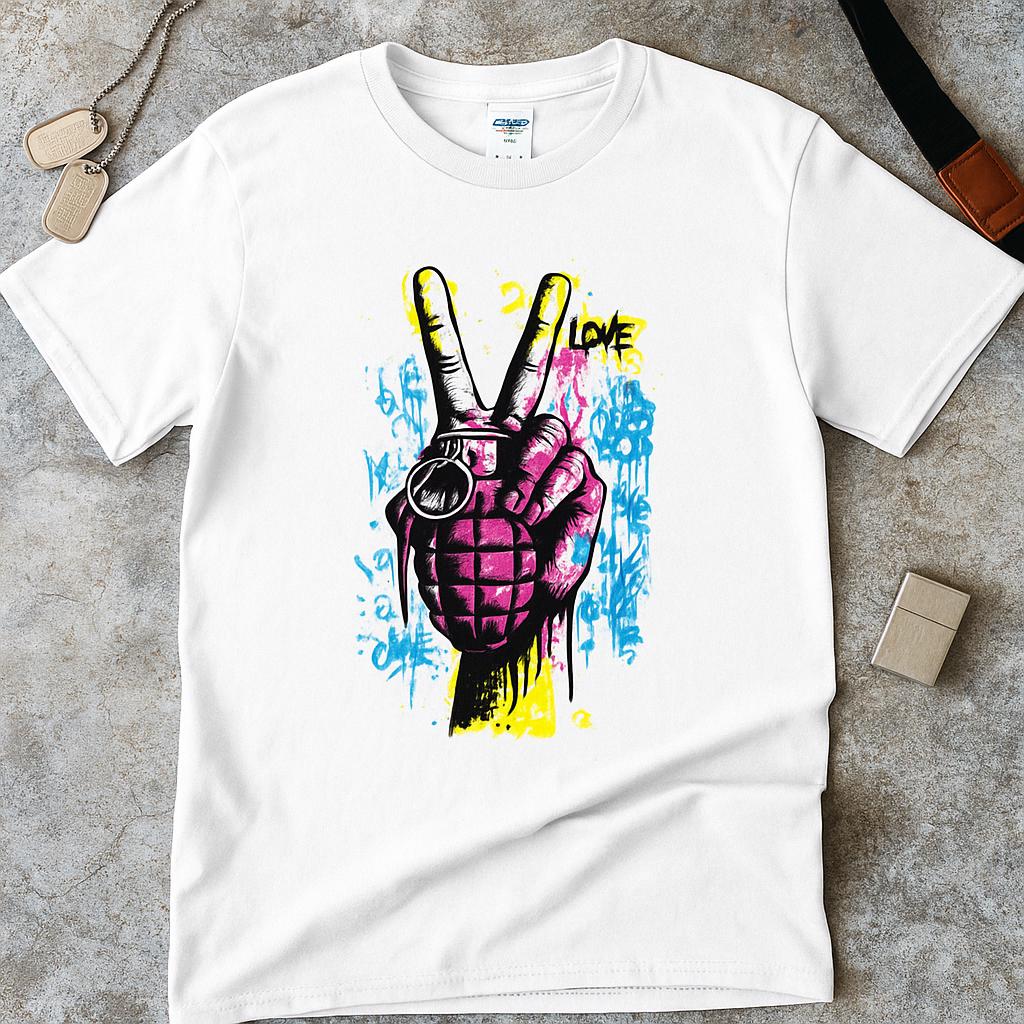 Peace Revolt Graffiti Tee | Free Shipping | 10% Off 2 Tees · 25% Off 3